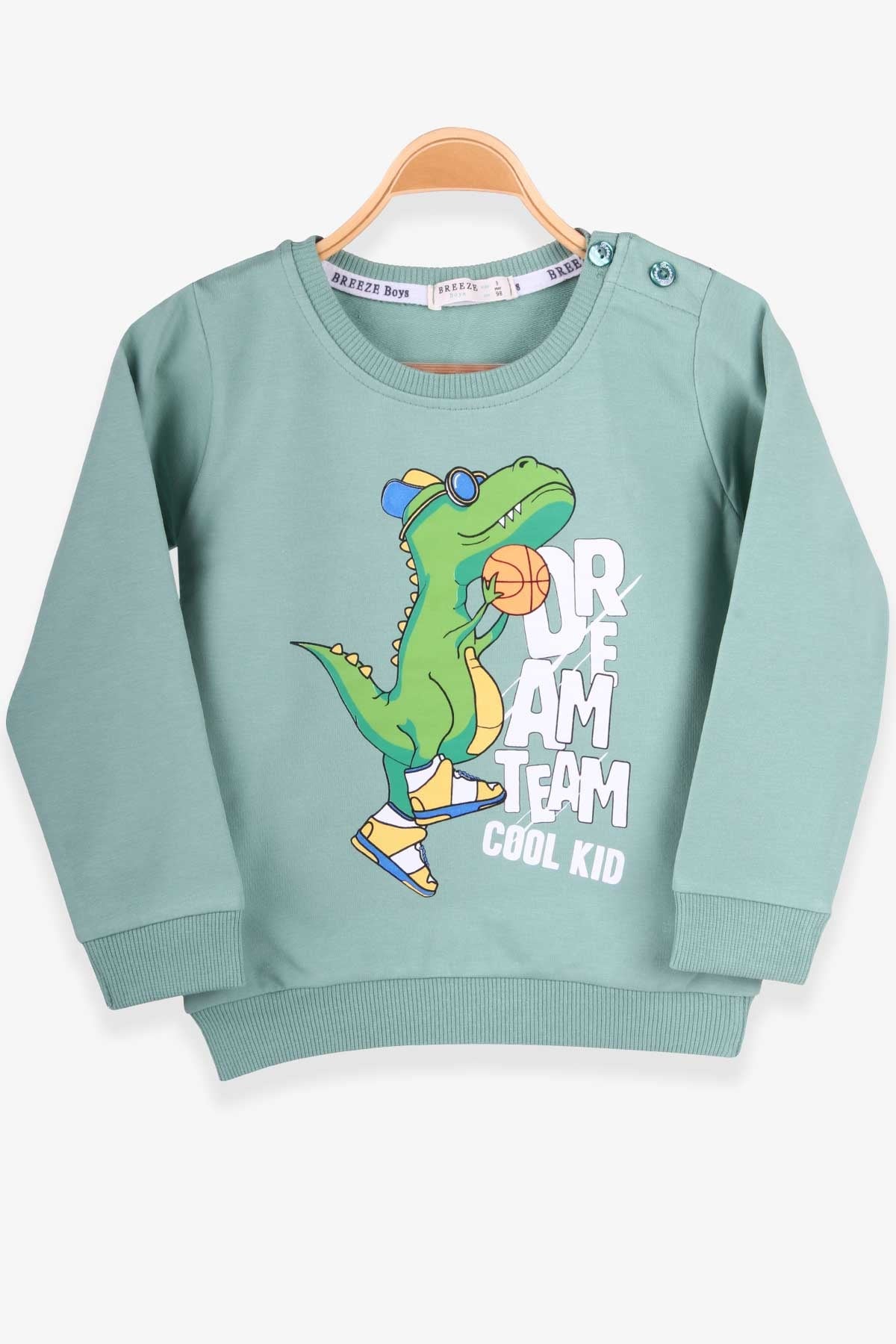 Breeze Erkek Çocuk Sweatshirt Mint Yeşili (1.5-5 Yaş)