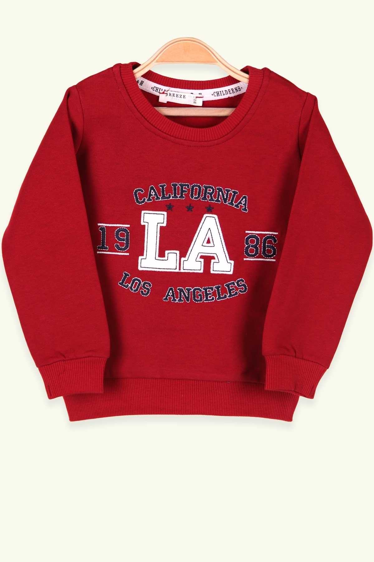 Breeze Erkek Çocuk Sweatshirt Nakışlı Bordo (1.5-5 Yaş)