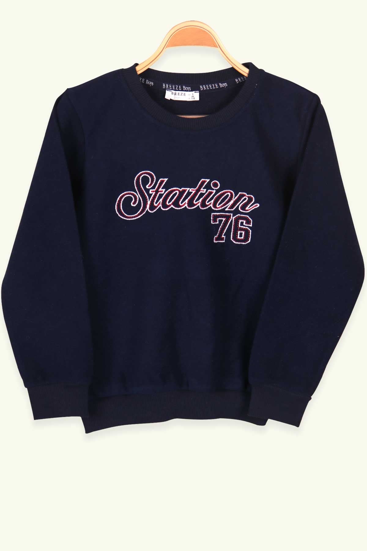 Breeze Erkek Çocuk Sweatshirt Nakışlı Lacivert (5-10 Yaş)