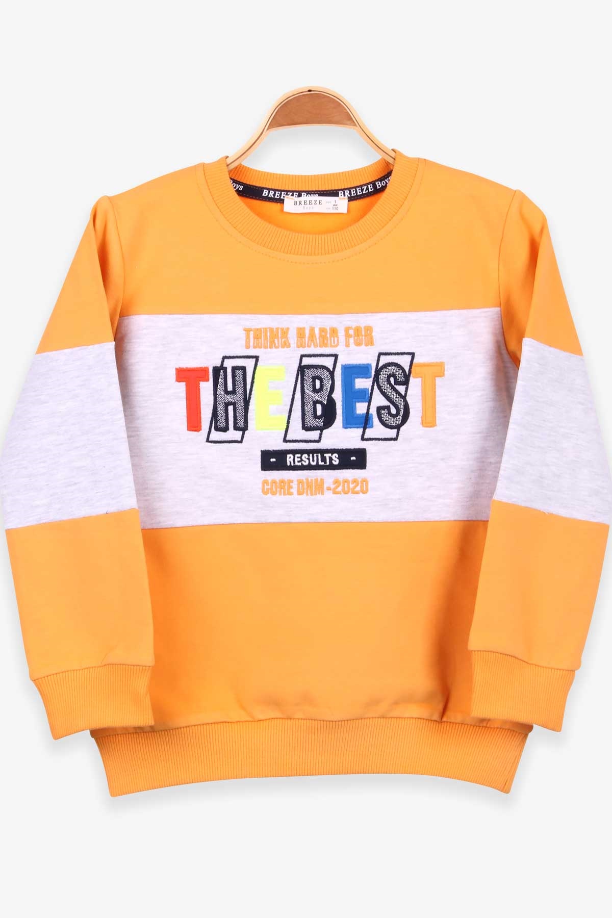 Breeze Erkek Çocuk Sweatshirt Nakışlı Hardal Sarı (5-10 Yaş)