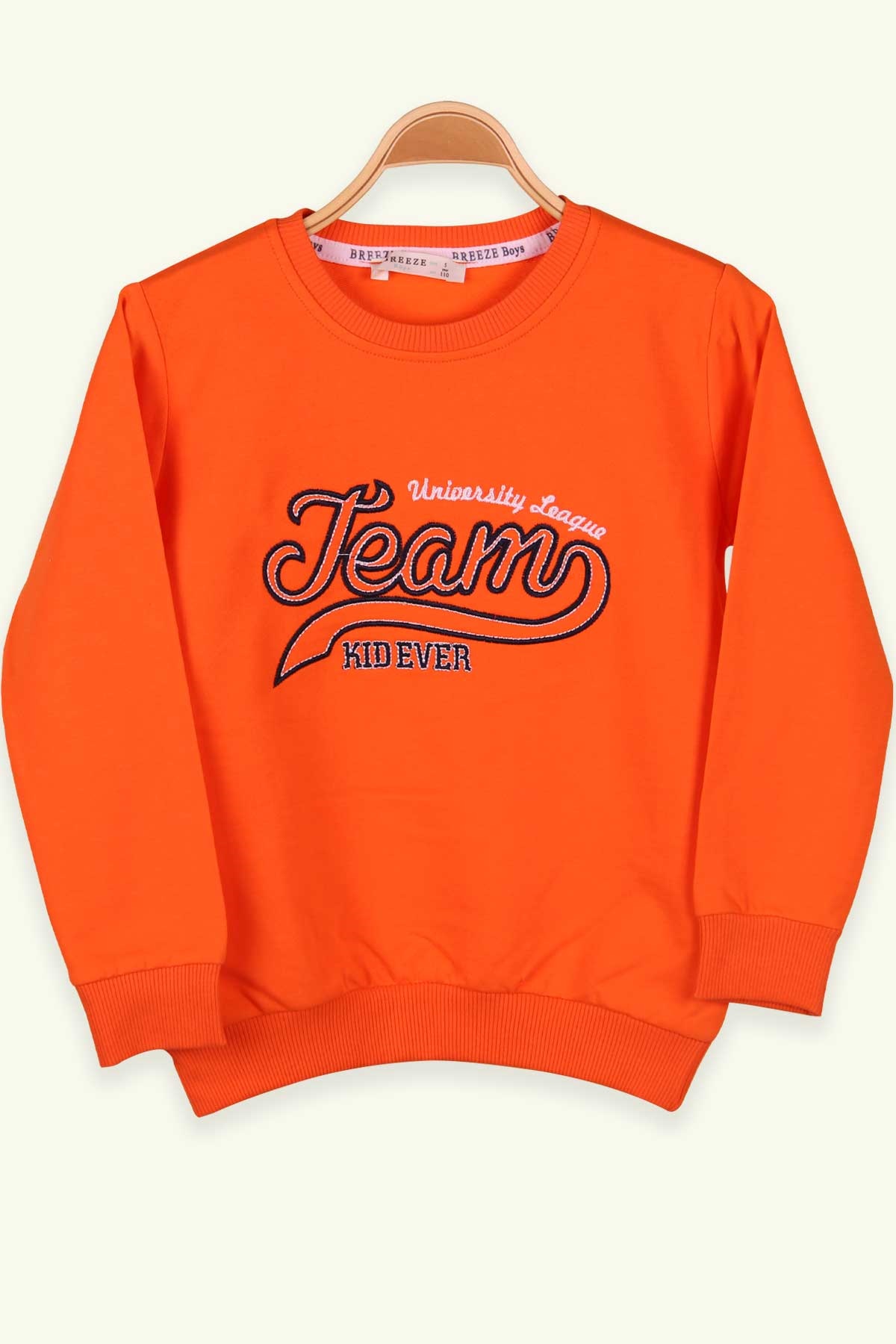 Breeze Erkek Çocuk Sweatshirt Nakışlı Turuncu (5-9 Yaş)