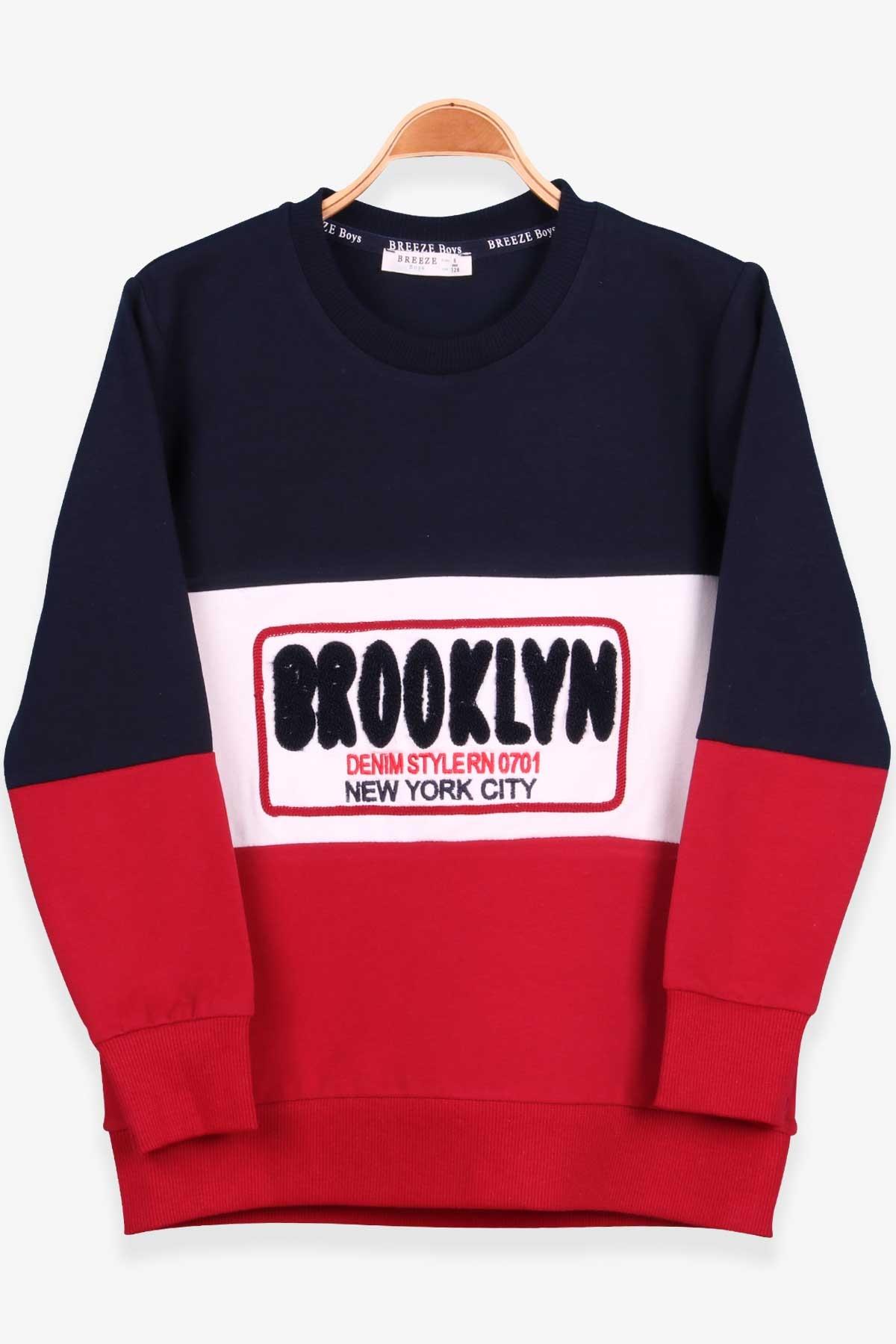 Breeze Erkek Çocuk Sweatshirt Süzene Nakışlı Lacivert (8-14 Yaş)