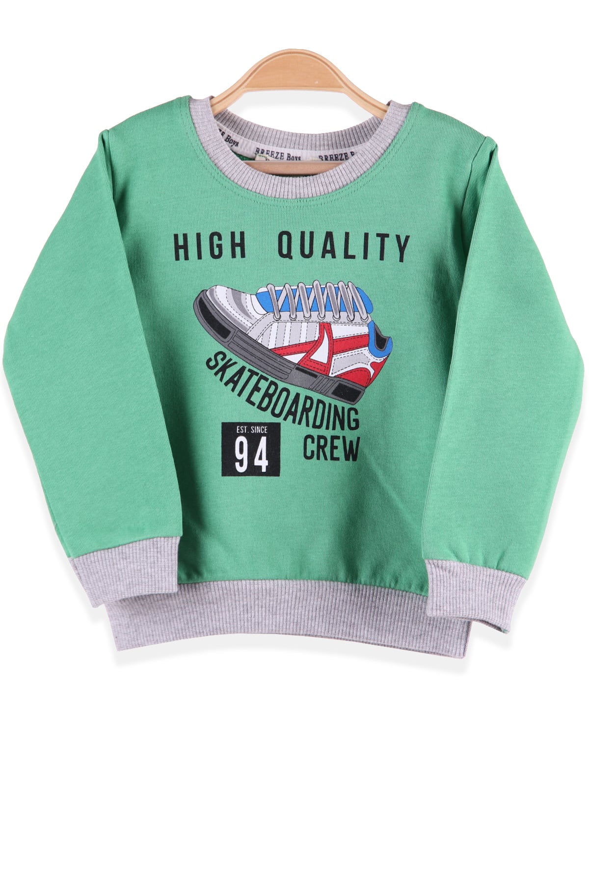 Breeze Erkek Çocuk Sweatshirt Yeşil (1.5-5 Yaş)