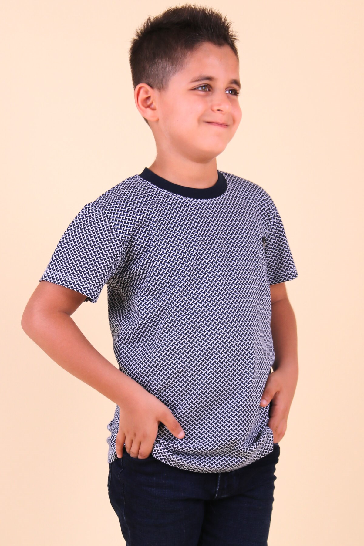 Breeze Erkek Çocuk Tişört Armalı  Lacivert (7-12 Yaş)
