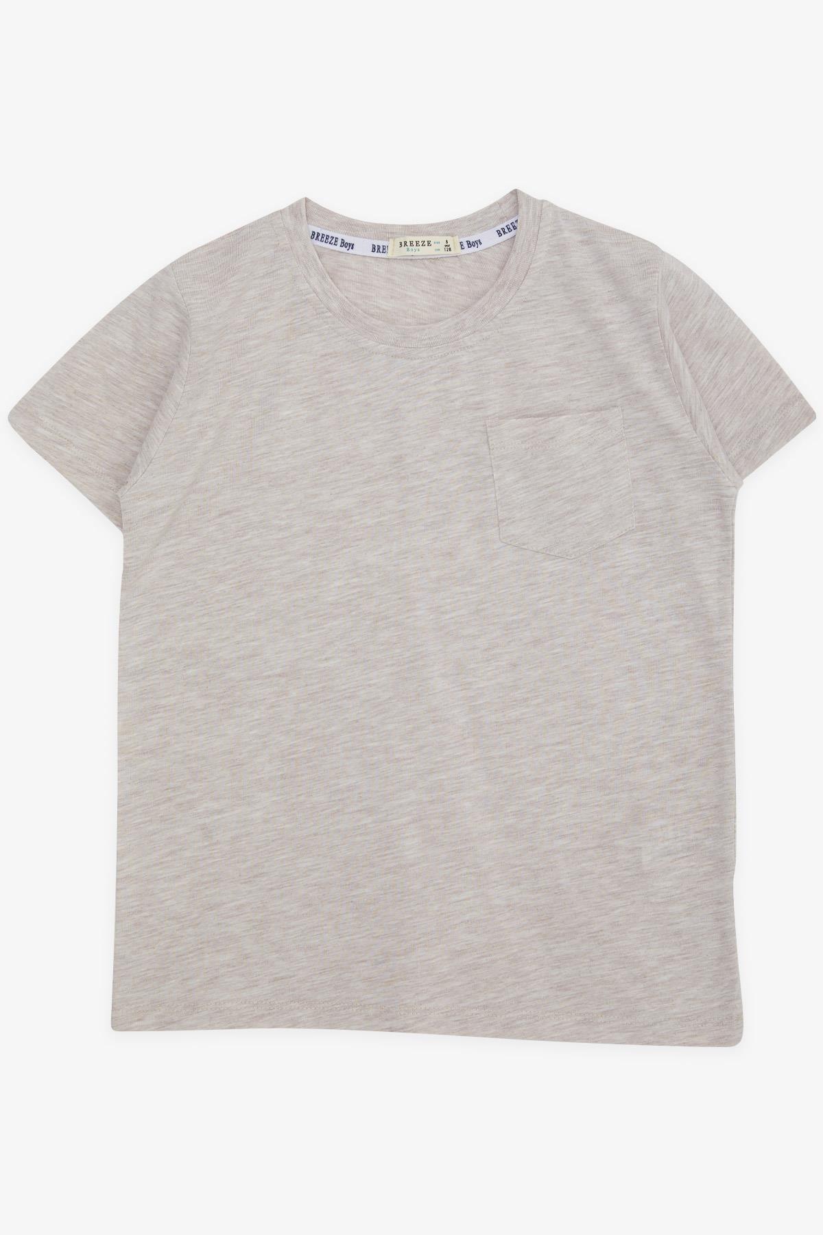 Breeze Erkek Çocuk Tişört Basic Bej Melanj (4-8 Yaş)