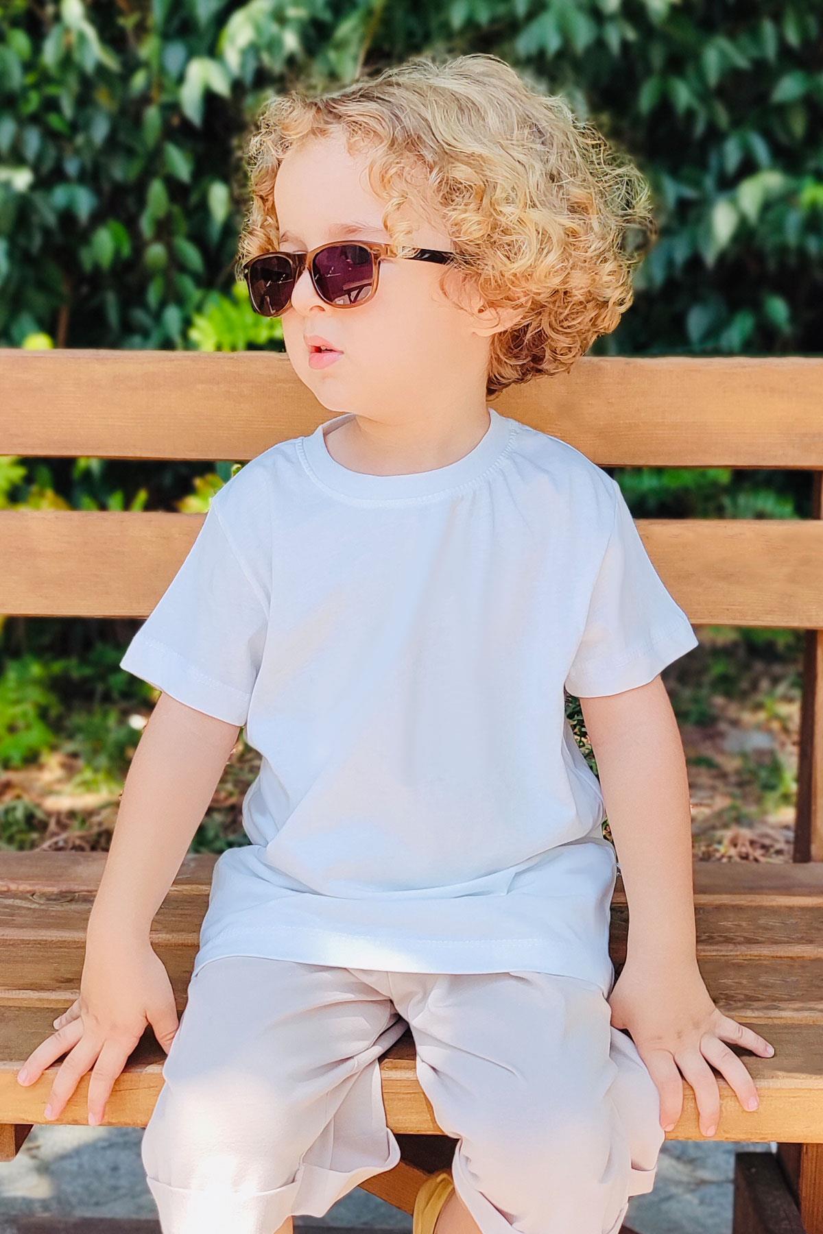 Breeze Erkek Çocuk Tişört Basic Beyaz (4-14 Yaş)