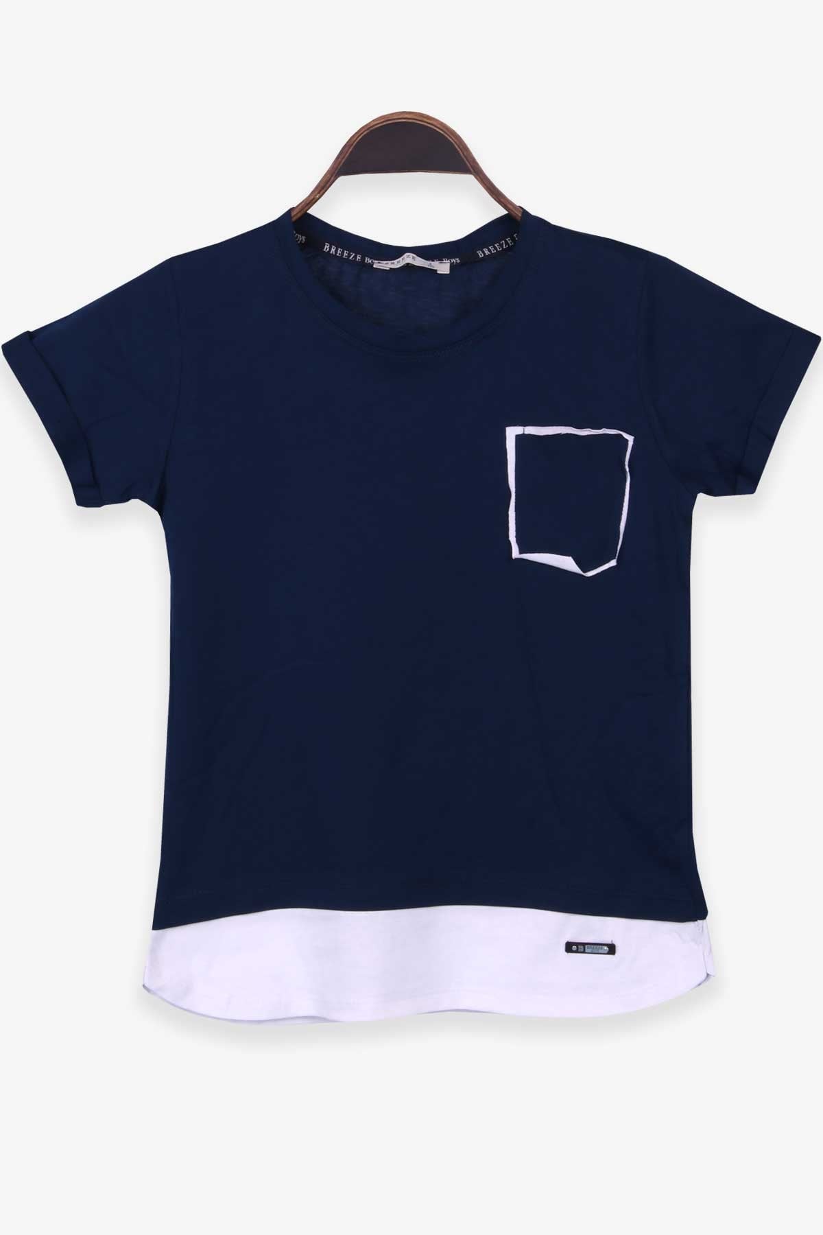 Breeze Erkek Çocuk Tişört Basic Lacivert (8-14 Yaş)