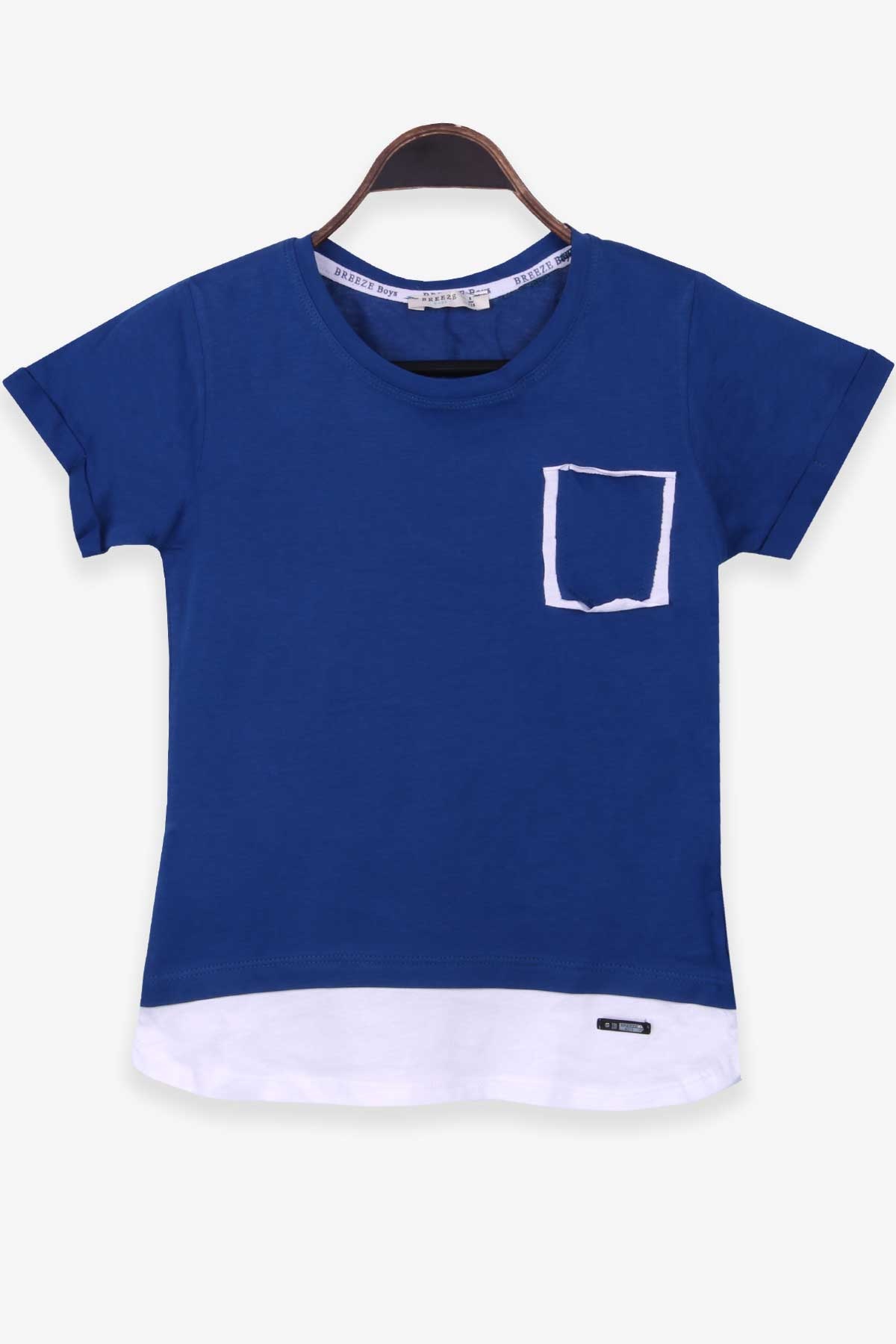 Breeze Erkek Çocuk Tişört Basic Saks Mavisi (9-14 Yaş)