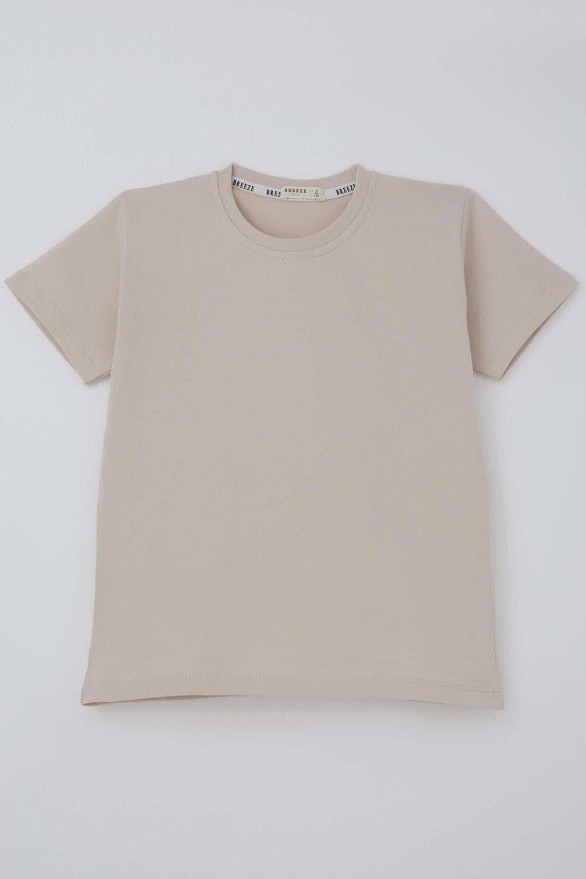 Breeze Erkek Çocuk Tişört Basic Taş (4-8 Yaş)