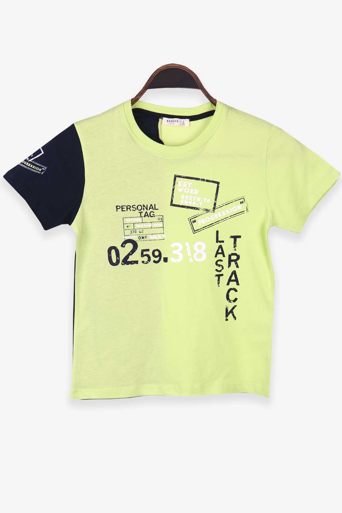 Breeze Erkek Çocuk Tişört Baskılı Fıstık Yeşili (6-12 Yaş)