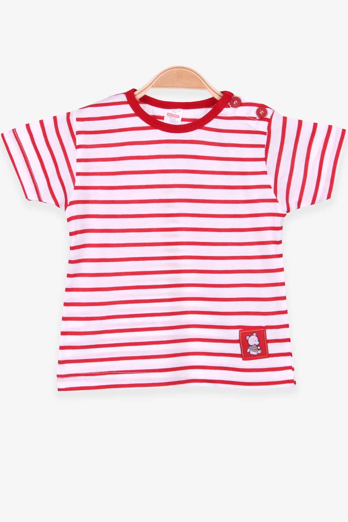 Breeze Erkek Çocuk Tişört Patlı Çizgili Beyaz (1-4 Yaş)