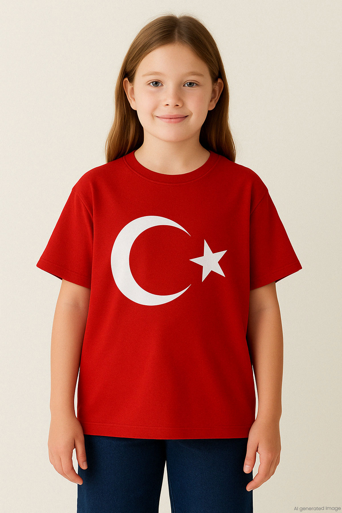 Breeze Erkek Çocuk Tişört Türk Bayraklı Kırmızı (4-14 Yaş)