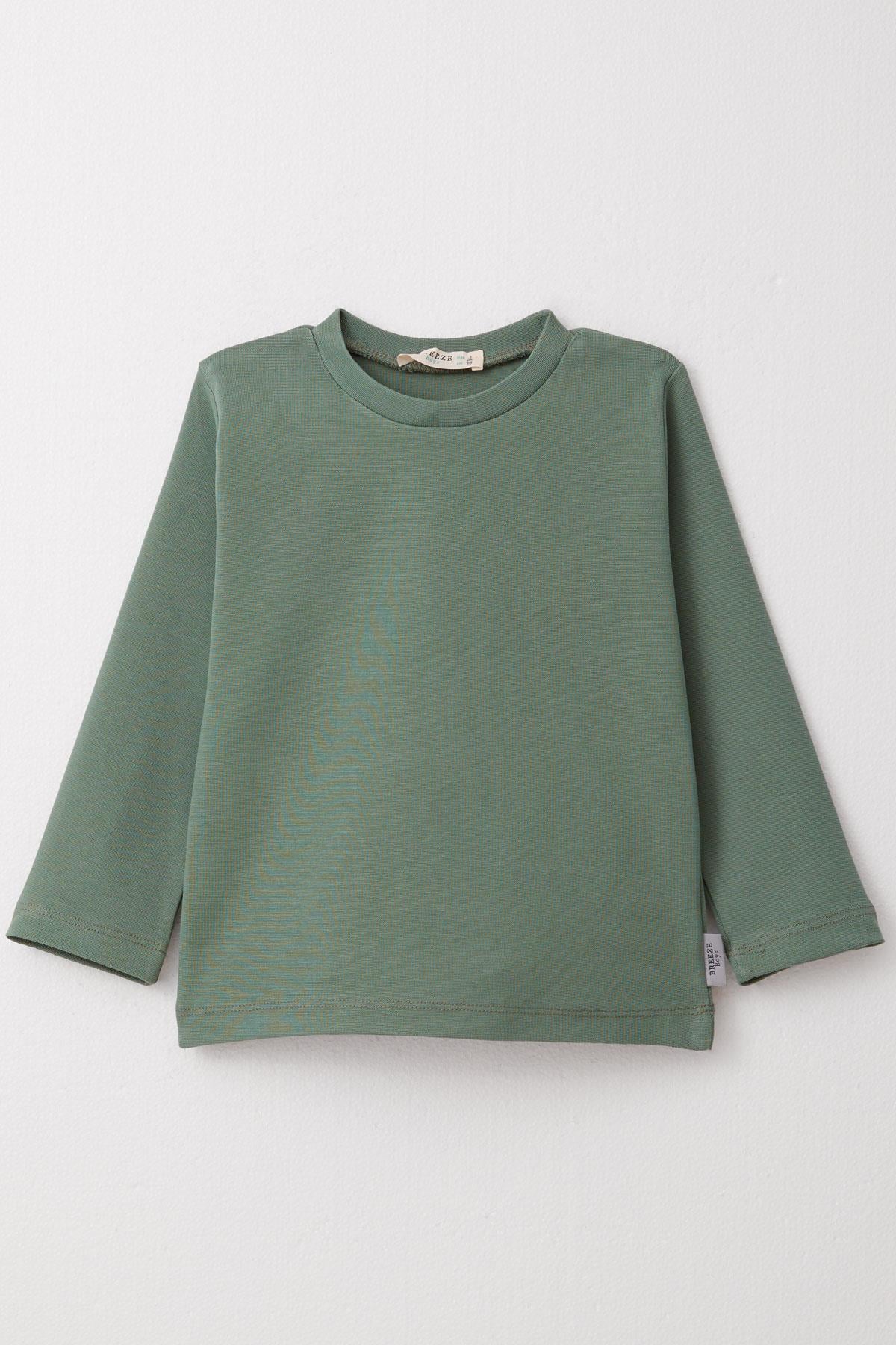 Breeze Erkek Çocuk Uzun Kollu Tişört Basic Mint Yeşili (1-4 Yaş)