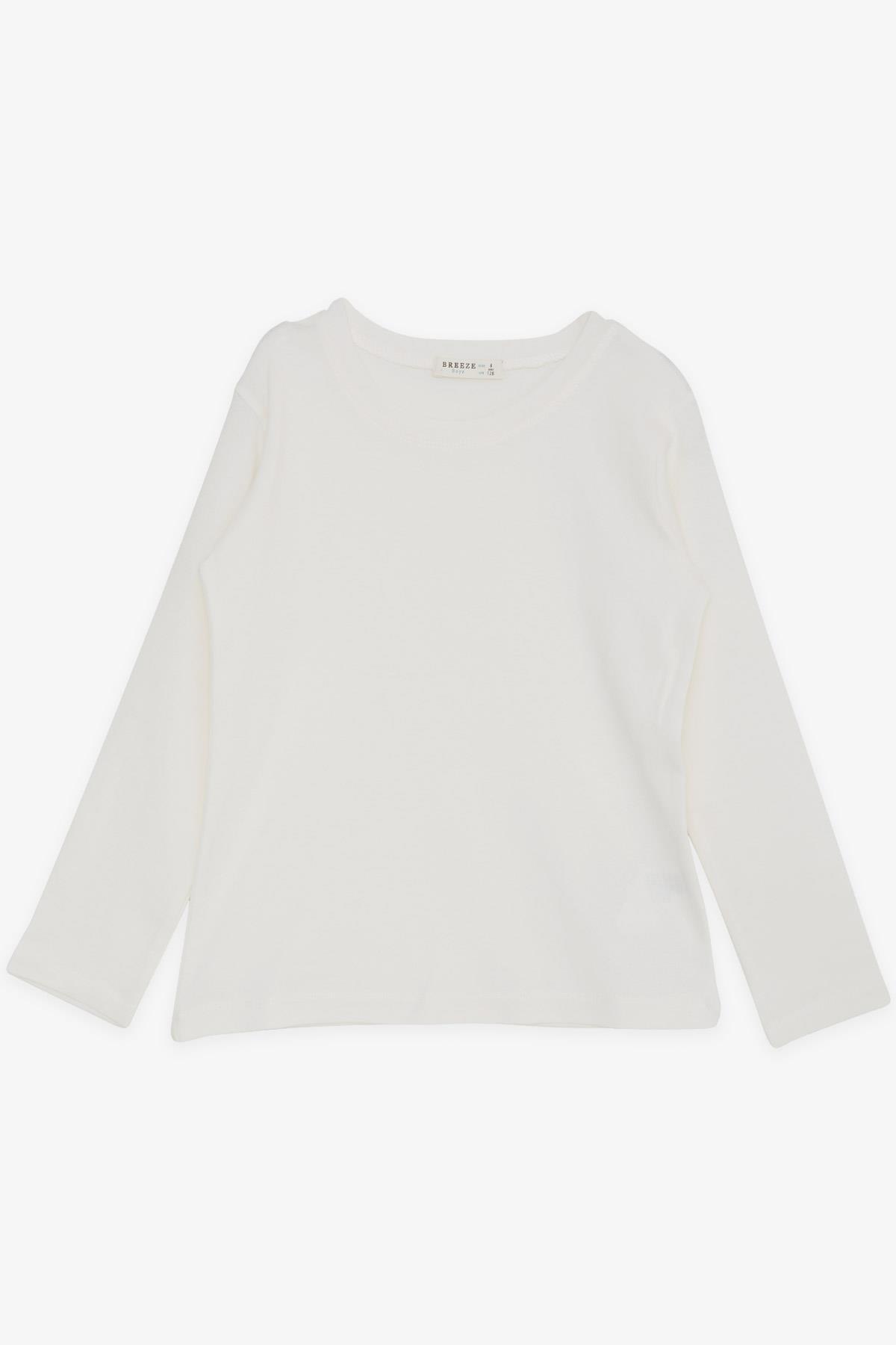 Breeze Erkek Çocuk Uzun Kollu Tişört Basic Krem (5-9 Yaş)