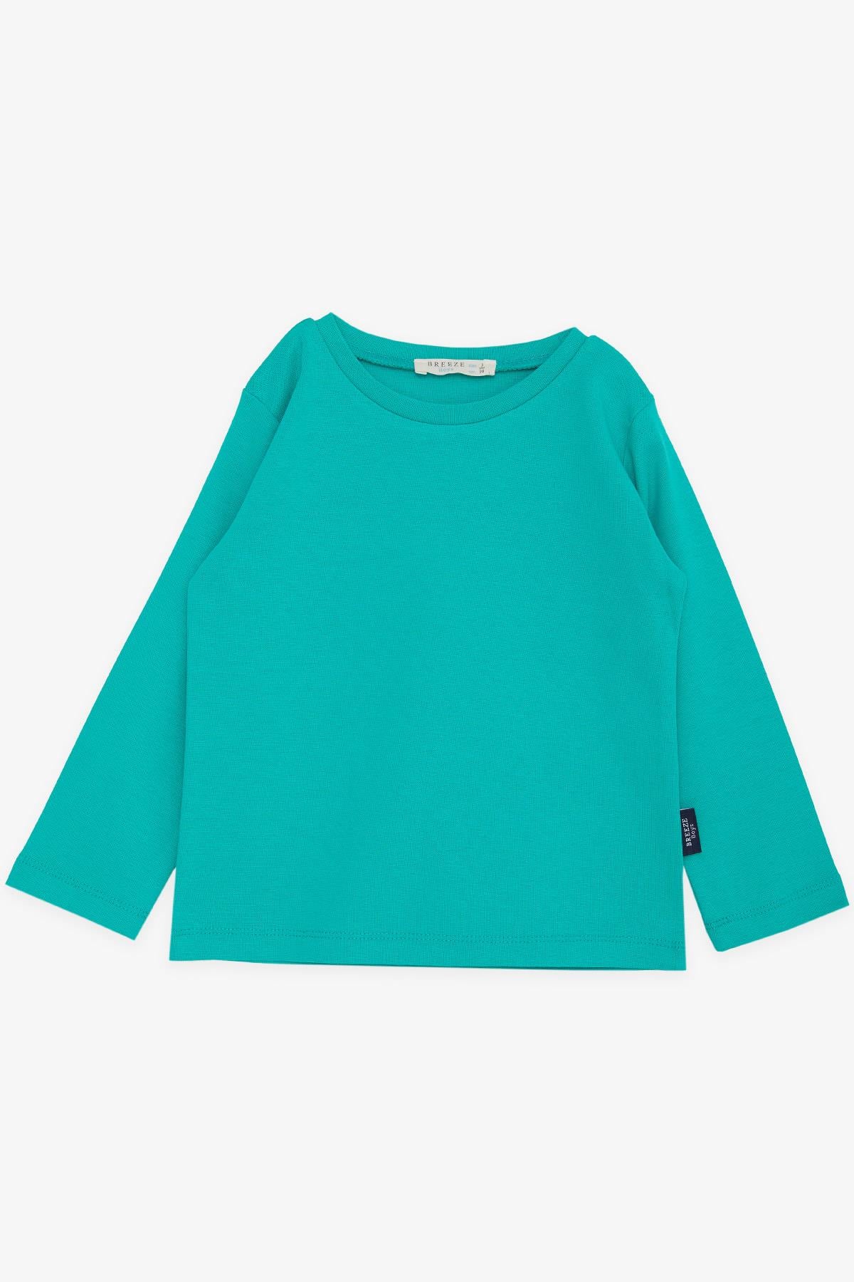 Breeze Erkek Çocuk Uzun Kollu Tişört Basic Yeşil (1-4 Yaş)