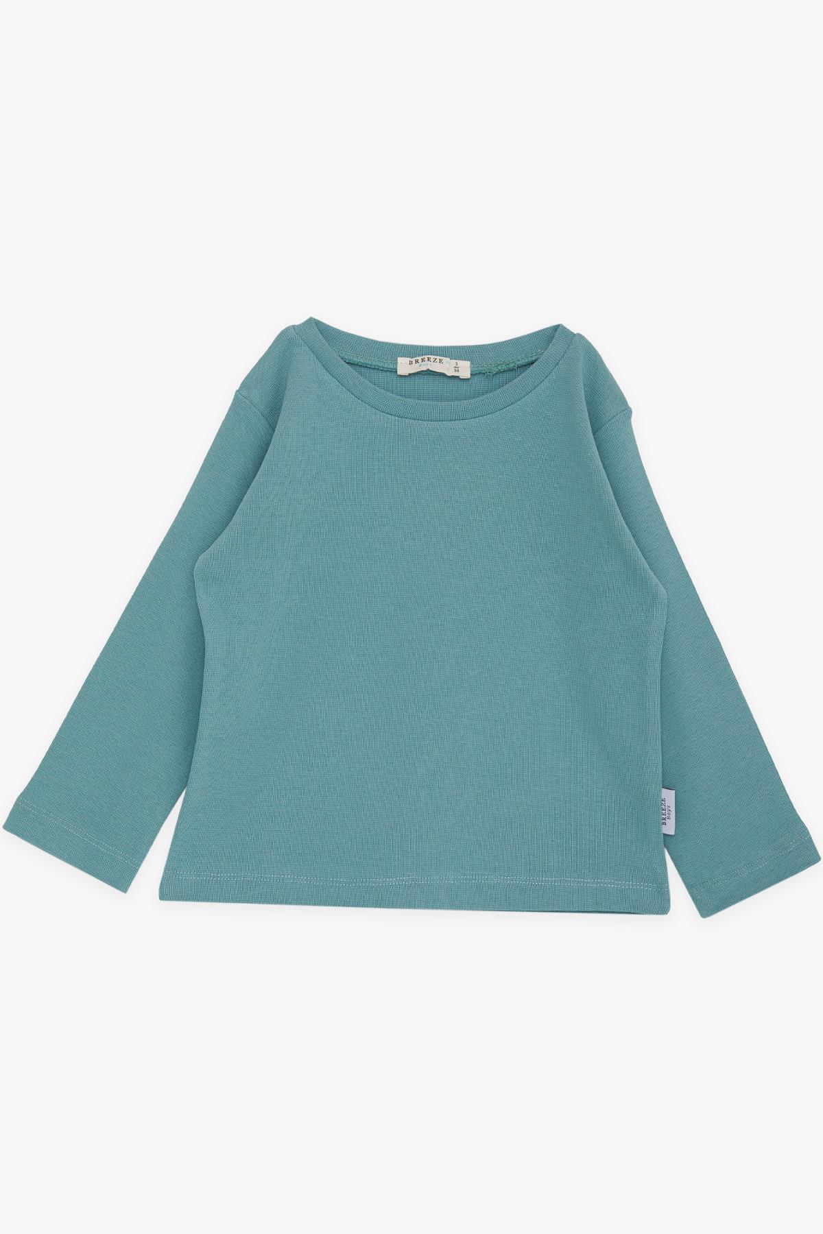 Breeze Erkek Çocuk Uzun Kollu Tişört Basic Mint Yeşili (1-4 Yaş)