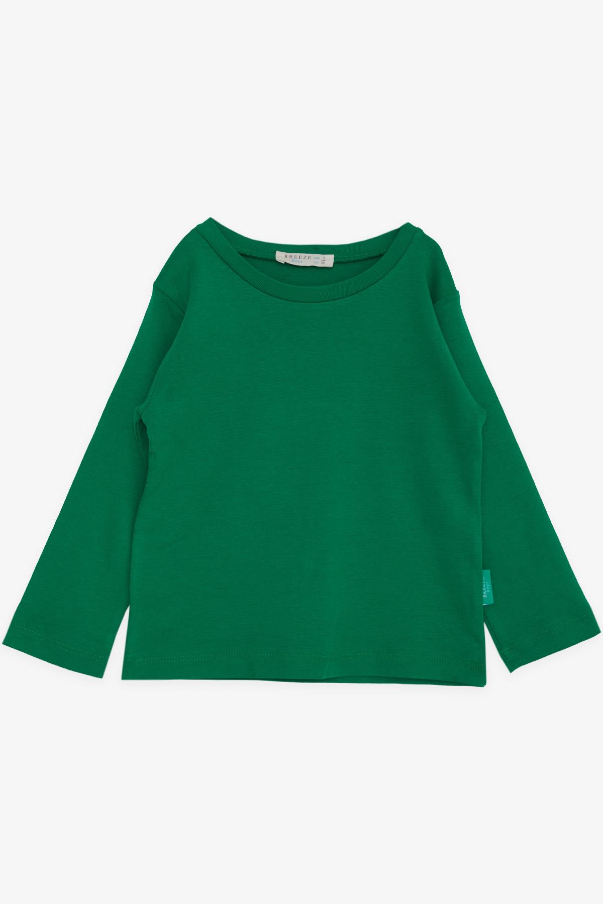 Breeze Erkek Çocuk Uzun Kollu Tişört Basic Koyu Yeşil (1-4 Yaş)
