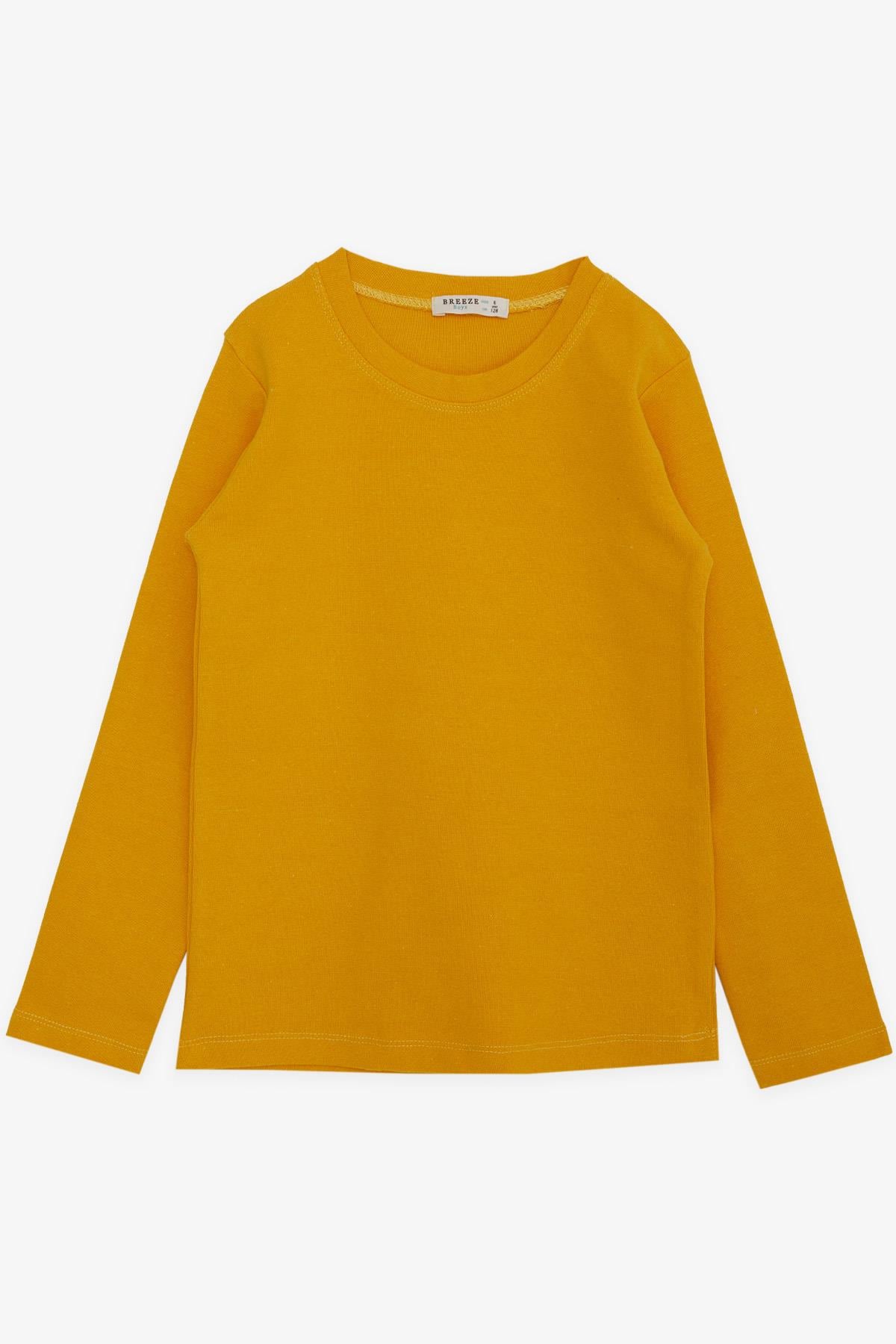 Breeze Erkek Çocuk Uzun Kollu Tişört Basic Hardal Sarı (4-8 Yaş)
