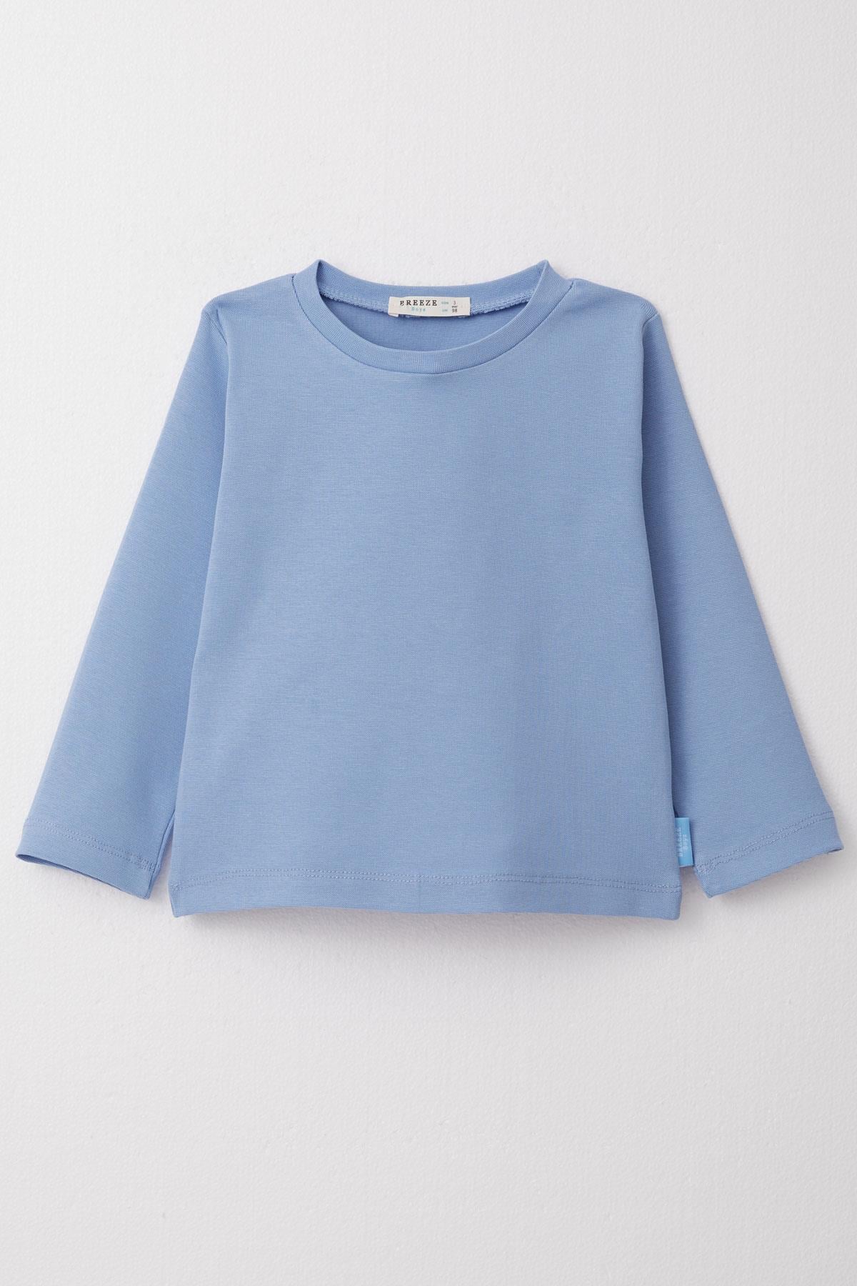 Breeze Erkek Çocuk Uzun Kollu Tişört Basic Mavi (1-4 Yaş)