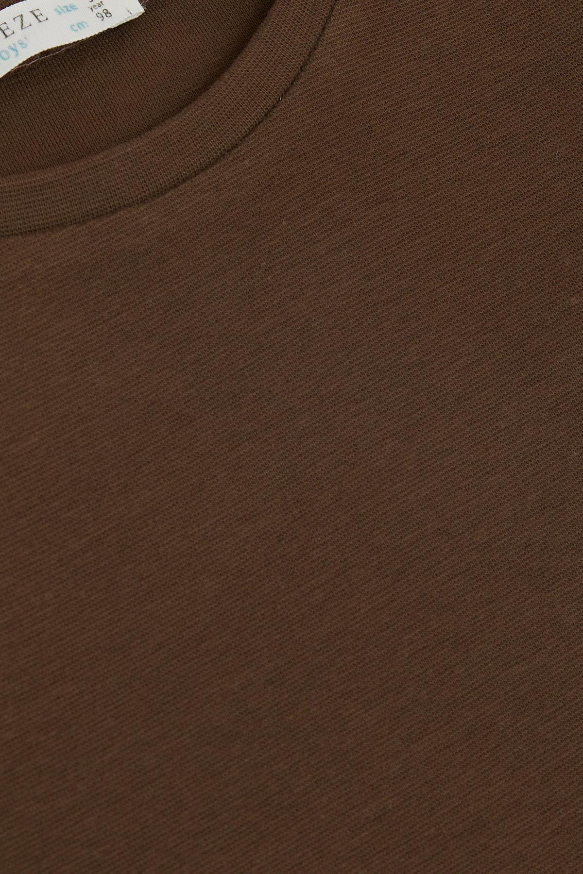 Erkek Bebek Uzun Kollu Tişört Basic Kahverengi 1-2 Yaş - Penye Kumaş |  Breeze