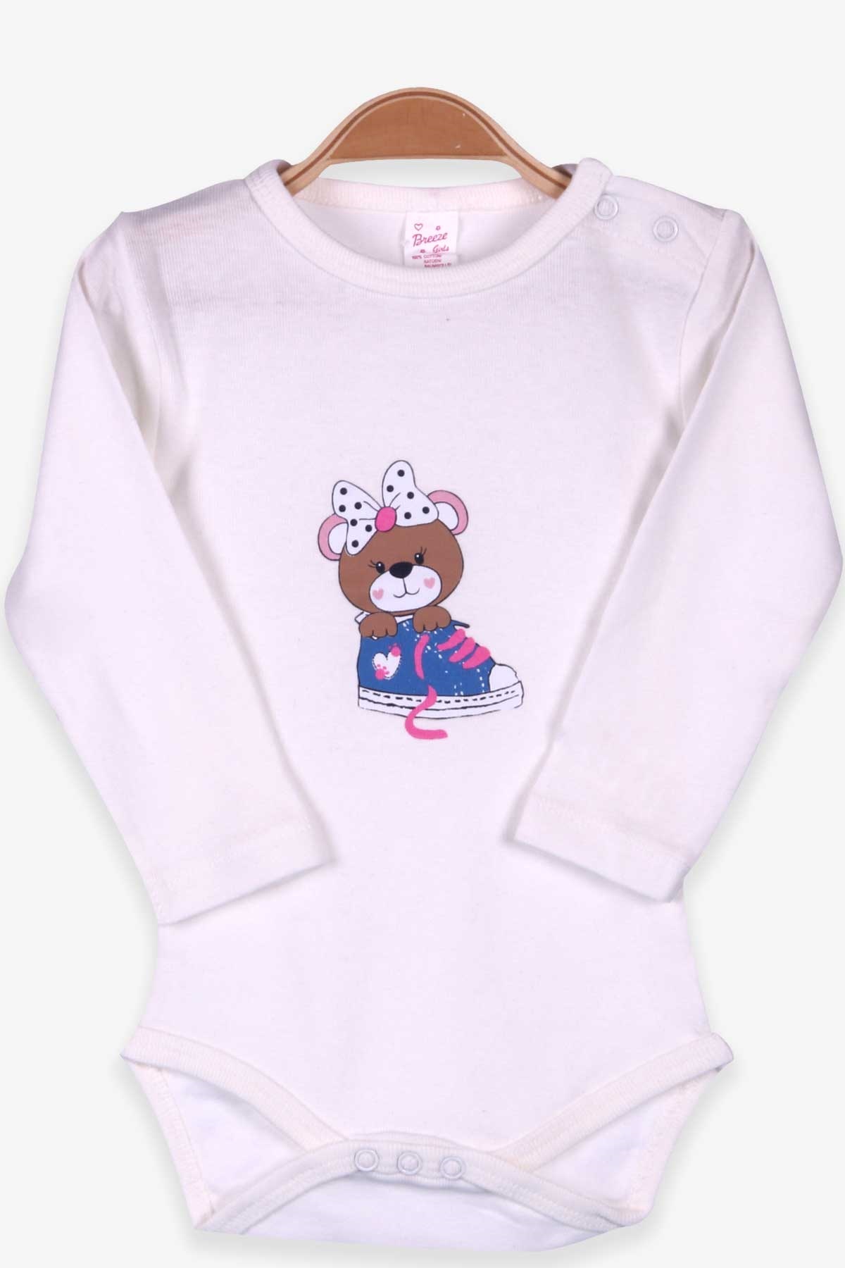 Breeze Kız Bebek Çıtçıtlı Body Ayıcıklı Ekru (9 Ay-3 Yaş)