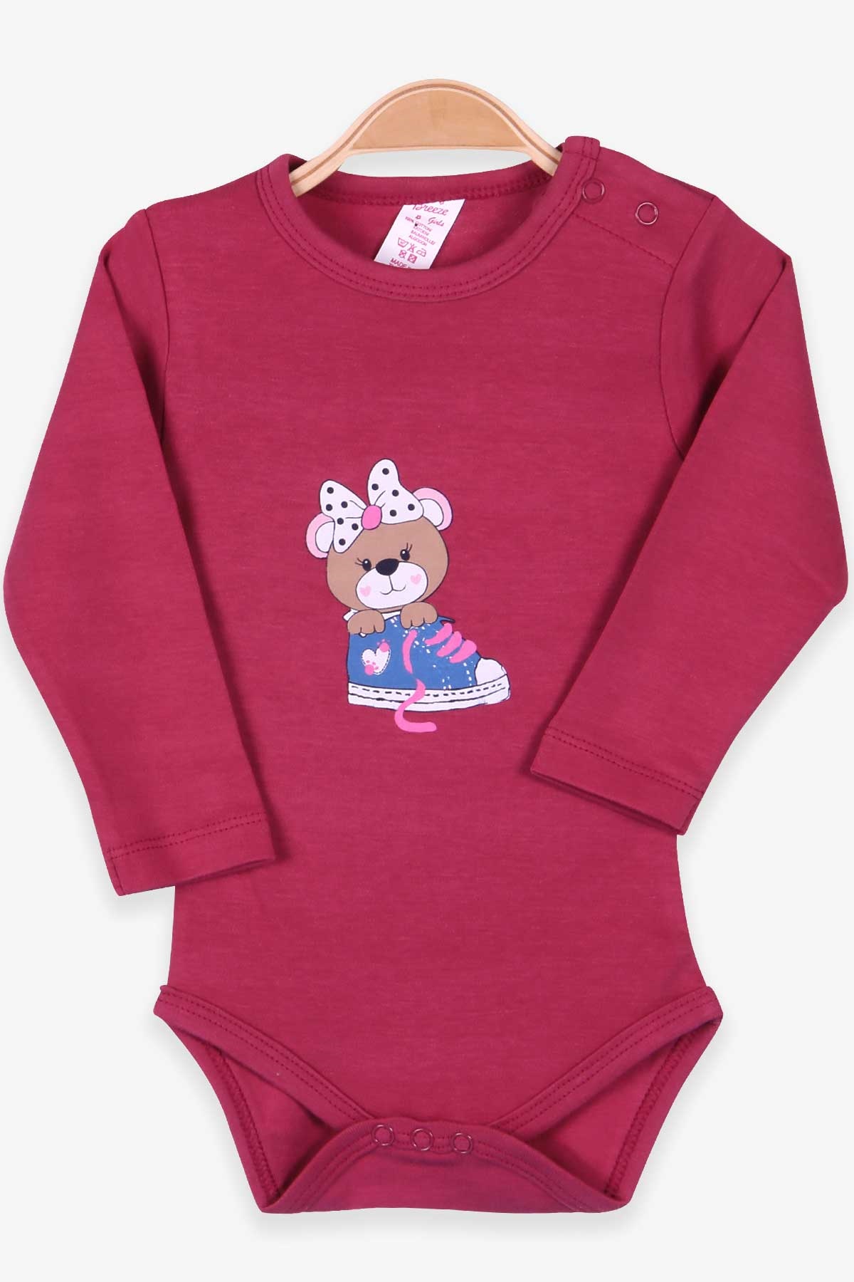 Breeze Kız Bebek Çıtçıtlı Body Ayıcıklı Gülkurusu (9 Ay-3 Yaş)