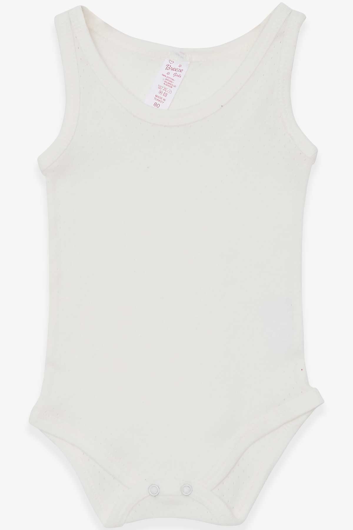 Breeze Kız Bebek Çıtçıtlı Body Jakarlı Ekru (9 Ay-3 Yaş)
