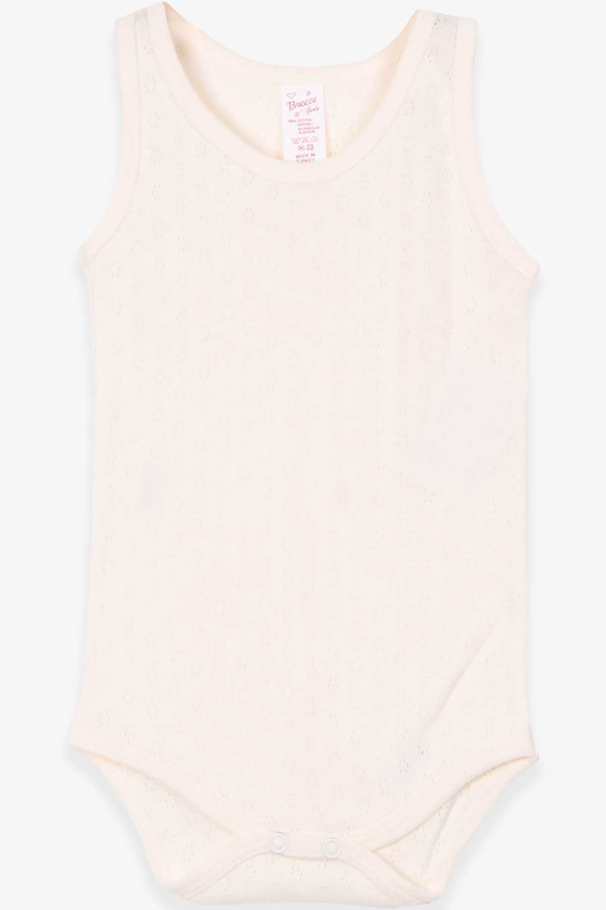 Breeze Kız Bebek Çıtçıtlı Body Jakarlı Ekru (1-2 Yaş)