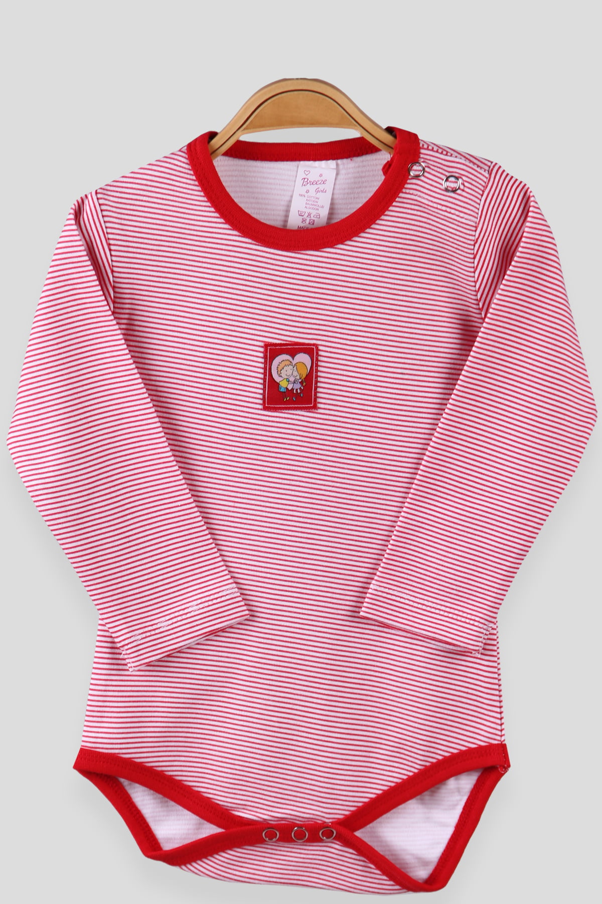 Breeze Kız Bebek Çıtçıtlı Body Kırmızı (9 Ay-3 Yaş)