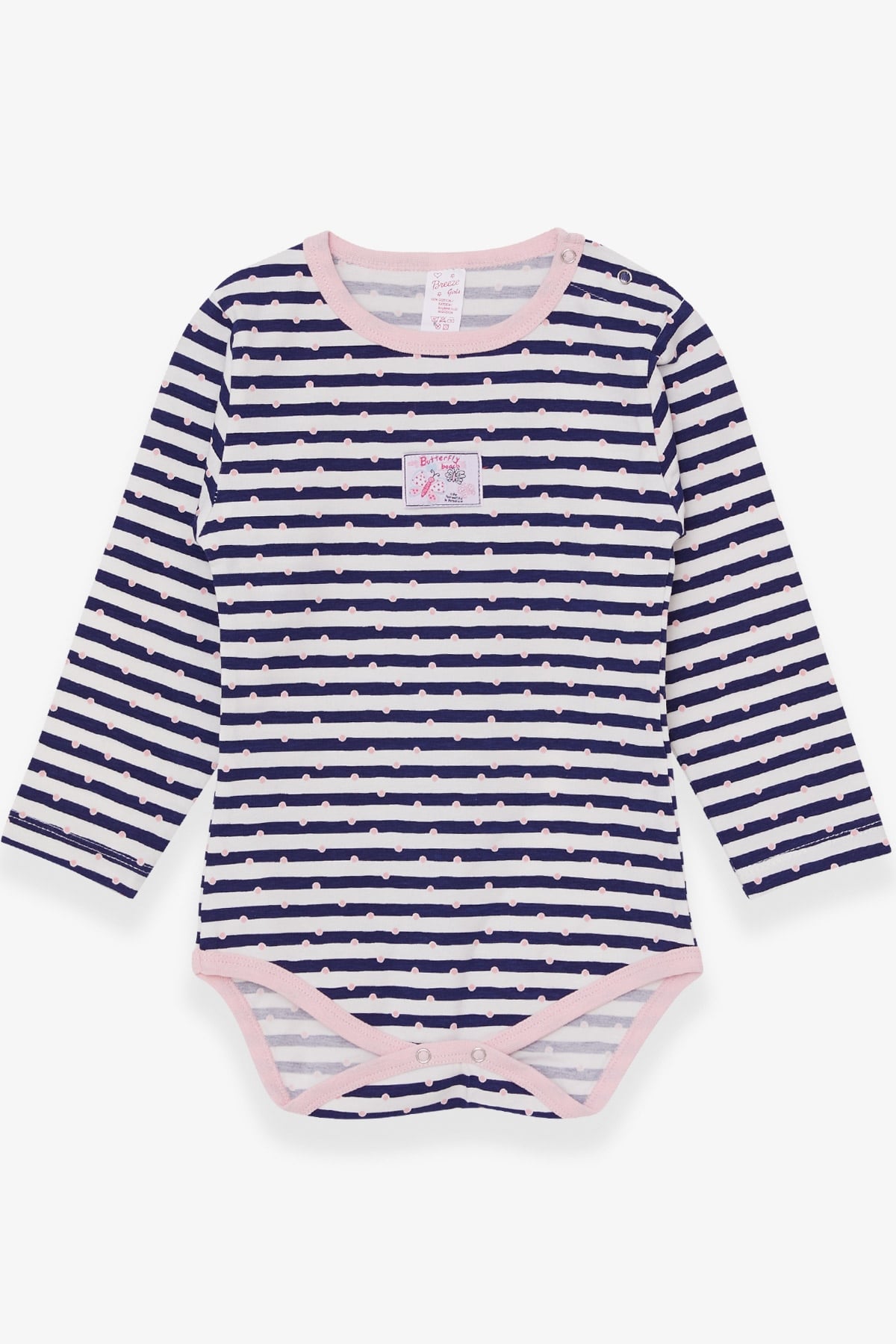 Breeze Kız Bebek Çıtçıtlı Body Nokta Desenli Karışık Renk (9 Ay-3 Yaş)