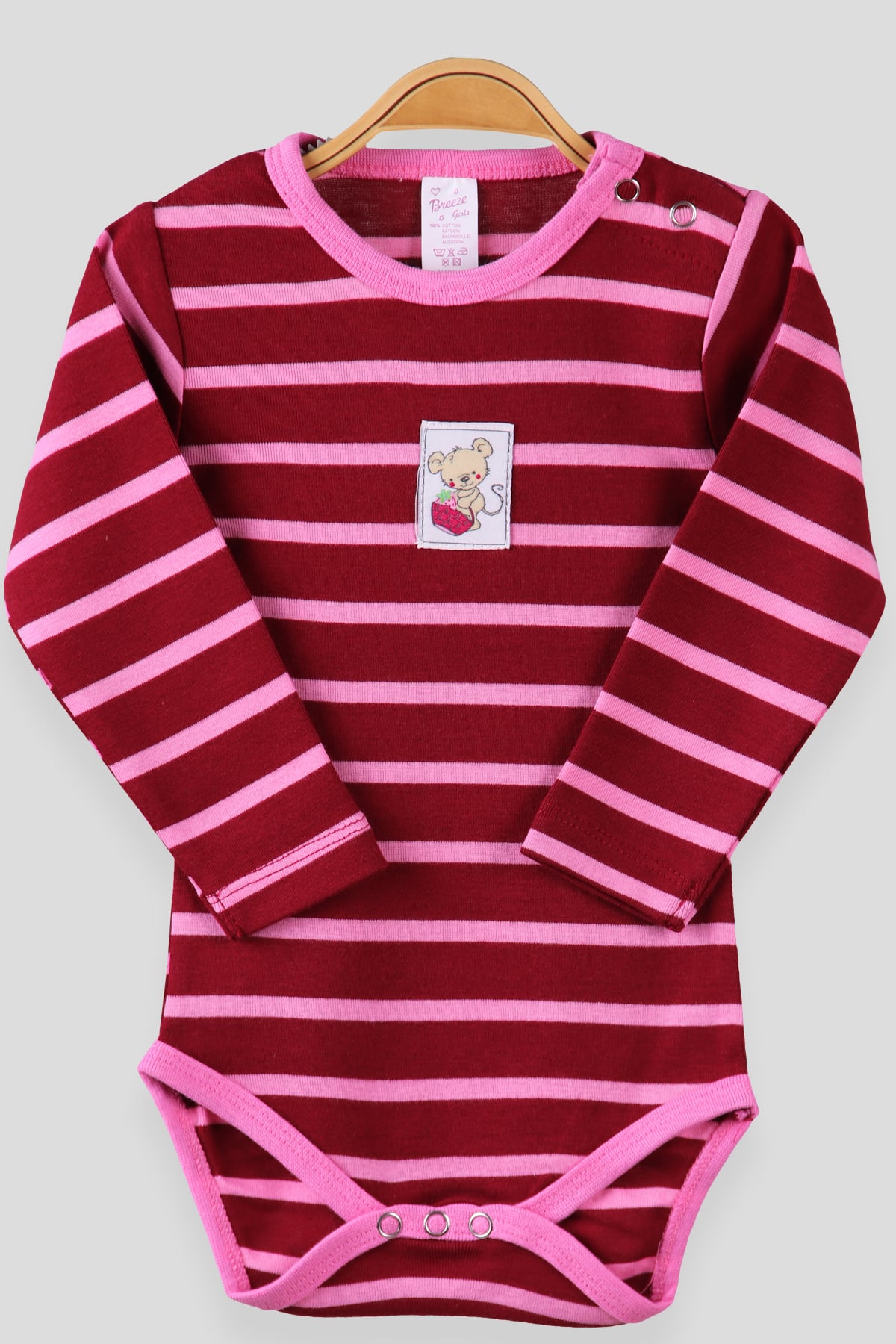 Breeze Kız Bebek Çıtçıtlı Body Pembe (9 Ay-3 Yaş)