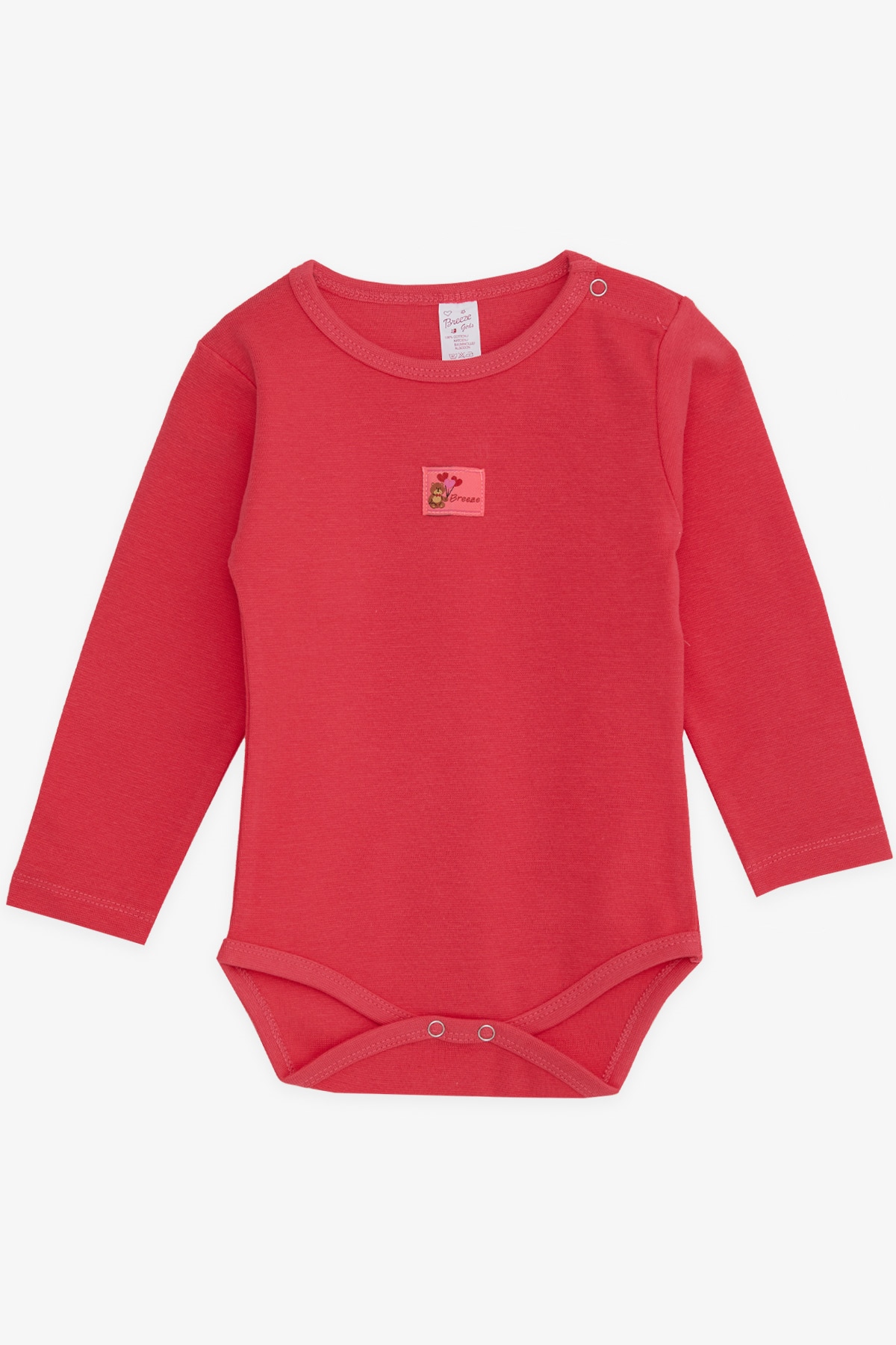 Breeze Kız Bebek Çıtçıtlı Zıbın Body Balonlu Ayıcık Baskılı Mercan (9 Ay-3 Yaş)