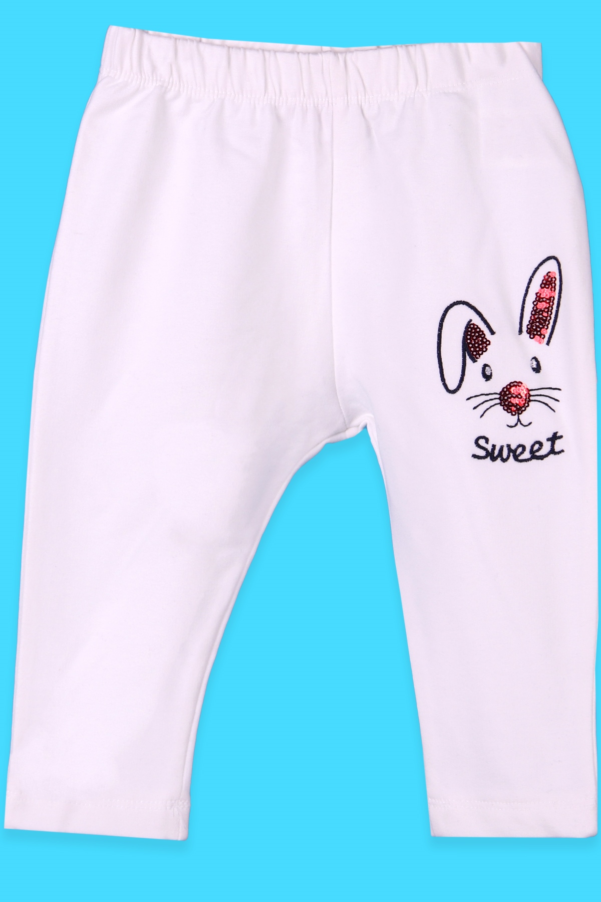 Breeze Kız Bebek Eşofman Altı Basic Nakışlı Ekru (9 Ay-3 Yaş)