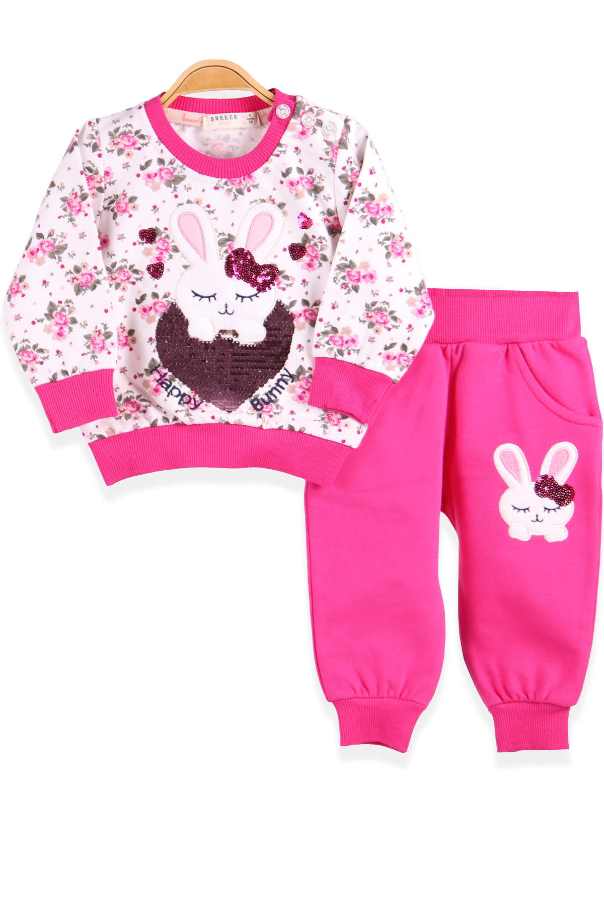 Breeze Kız Bebek Eşofman Takımı Fuşya (6 Ay-2 Yaş)