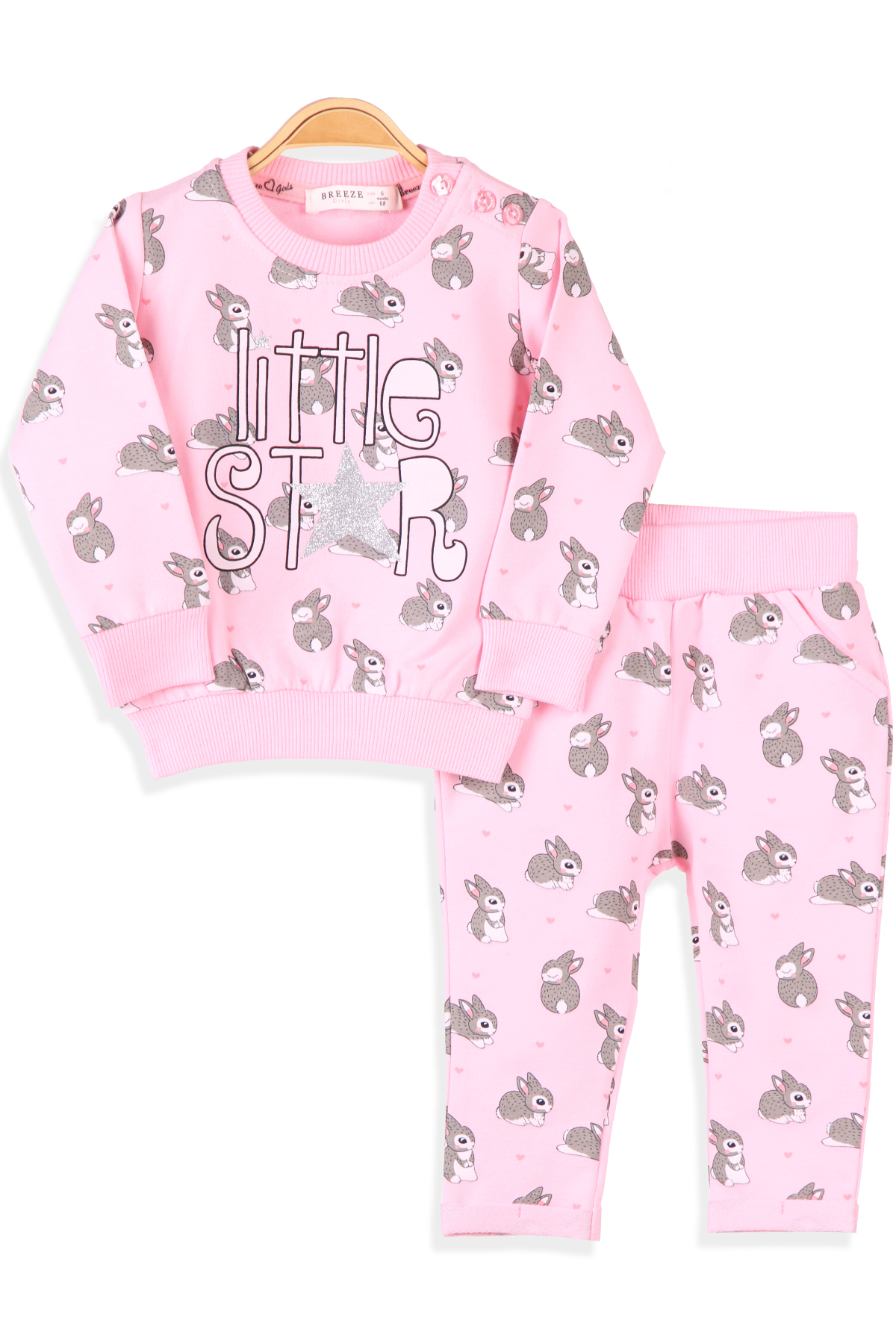Breeze Kız Bebek Eşofman Takımı Pembe (6 Ay-2 Yaş)