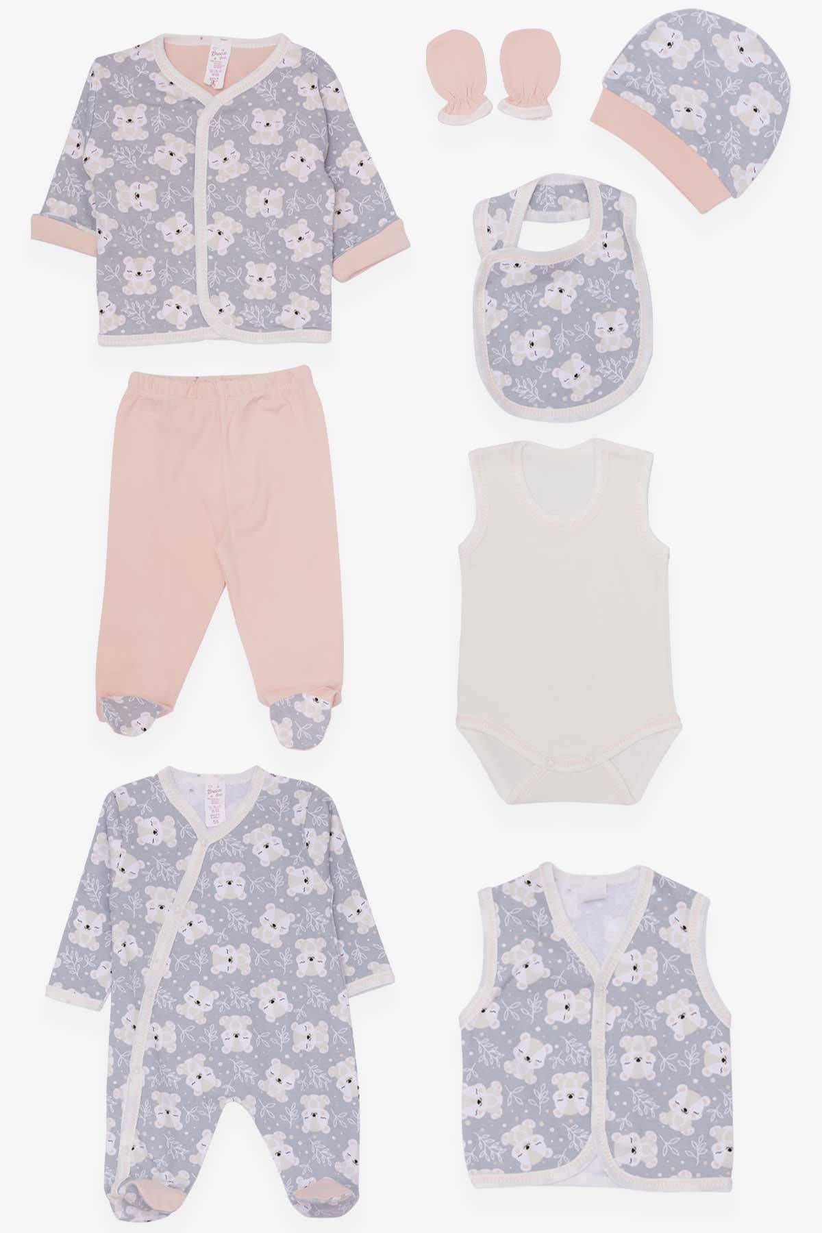 Breeze Kız Bebek Hastane Çıkışı 8 li Ayıcık Desenli Mint Yeşili (0-3 Ay)