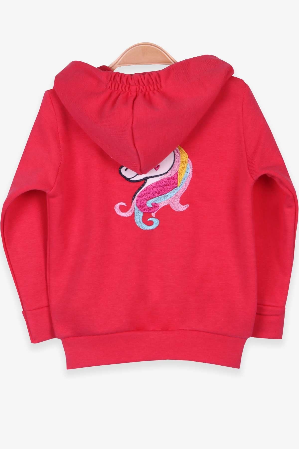 Breeze Kız Bebek Hırka Unicorn Mercan (9 Ay-3 Yaş)