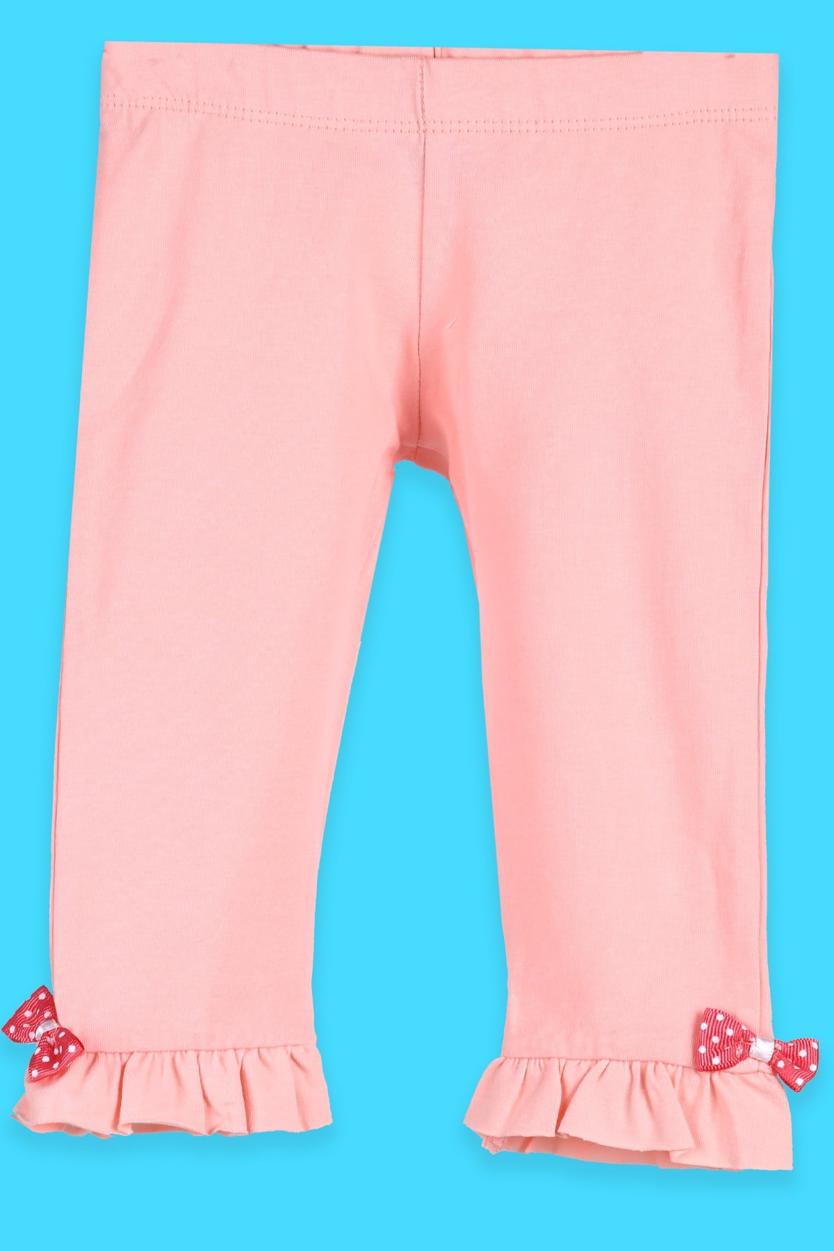 Breeze Kız Bebek Kapri Fiyonklu Fırfırlı Somon (9 Ay-5 Yaş)