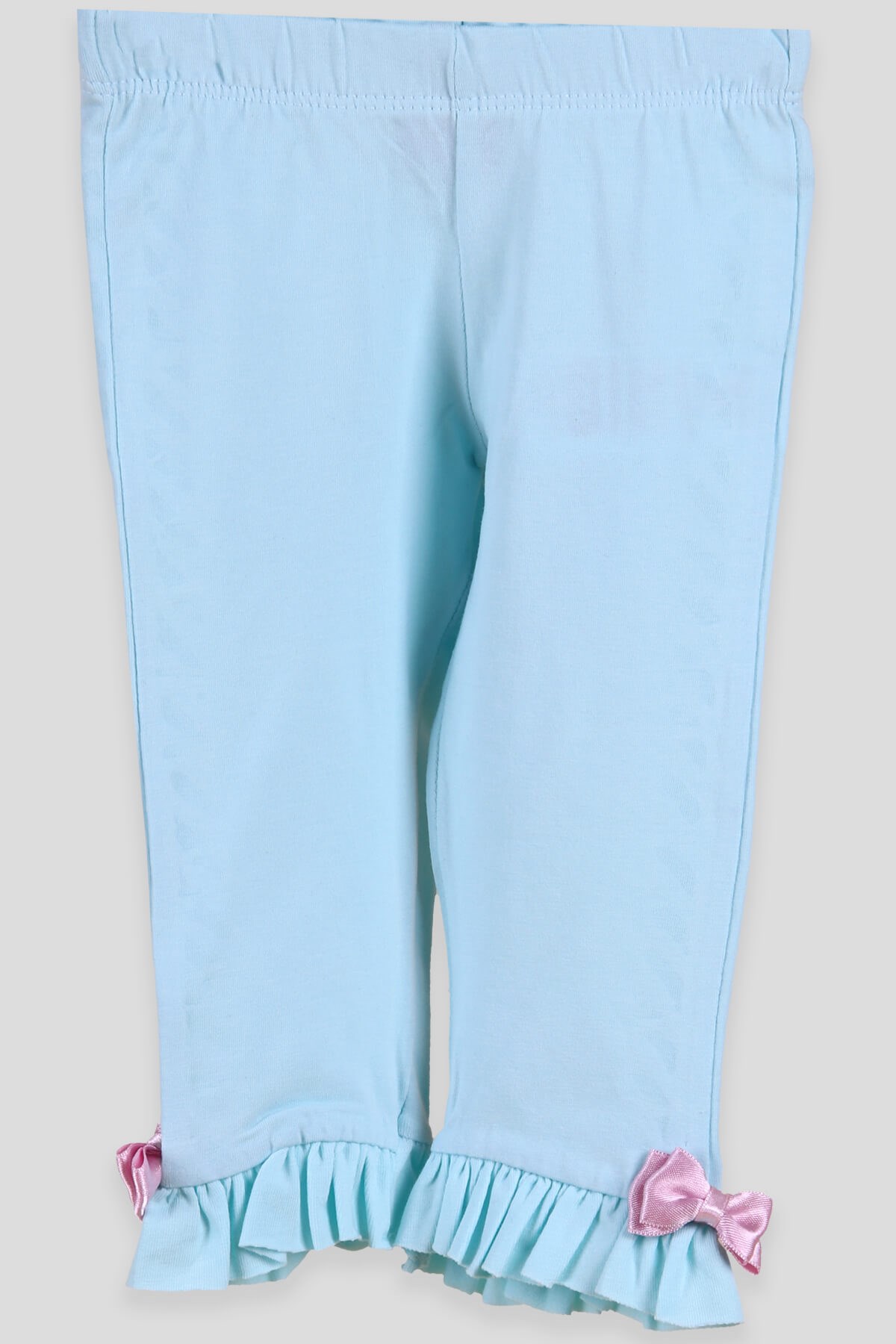Breeze Kız Bebek Kapri Fiyonklu Fırfırlı Turkuaz (9 Ay-5 Yaş)