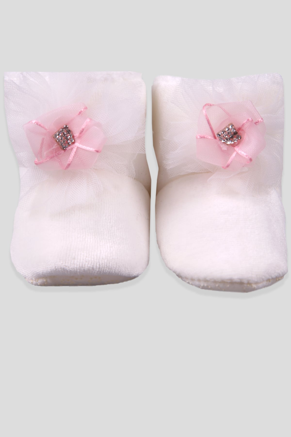 Breeze Kız Bebek Panduf Taşlı Pembe (Standart)