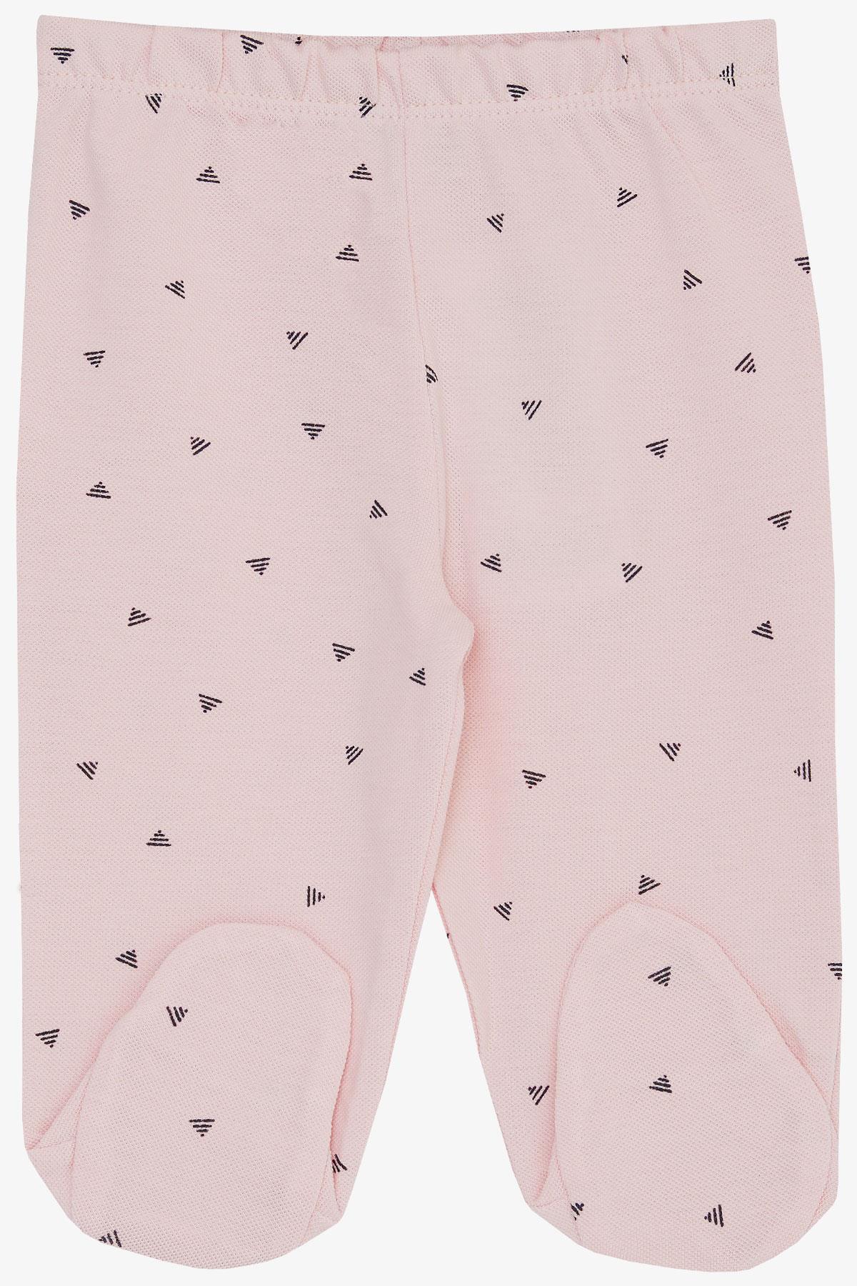 Breeze Kız Bebek Patikli Alt Desenli Pembe (6 Ay)
