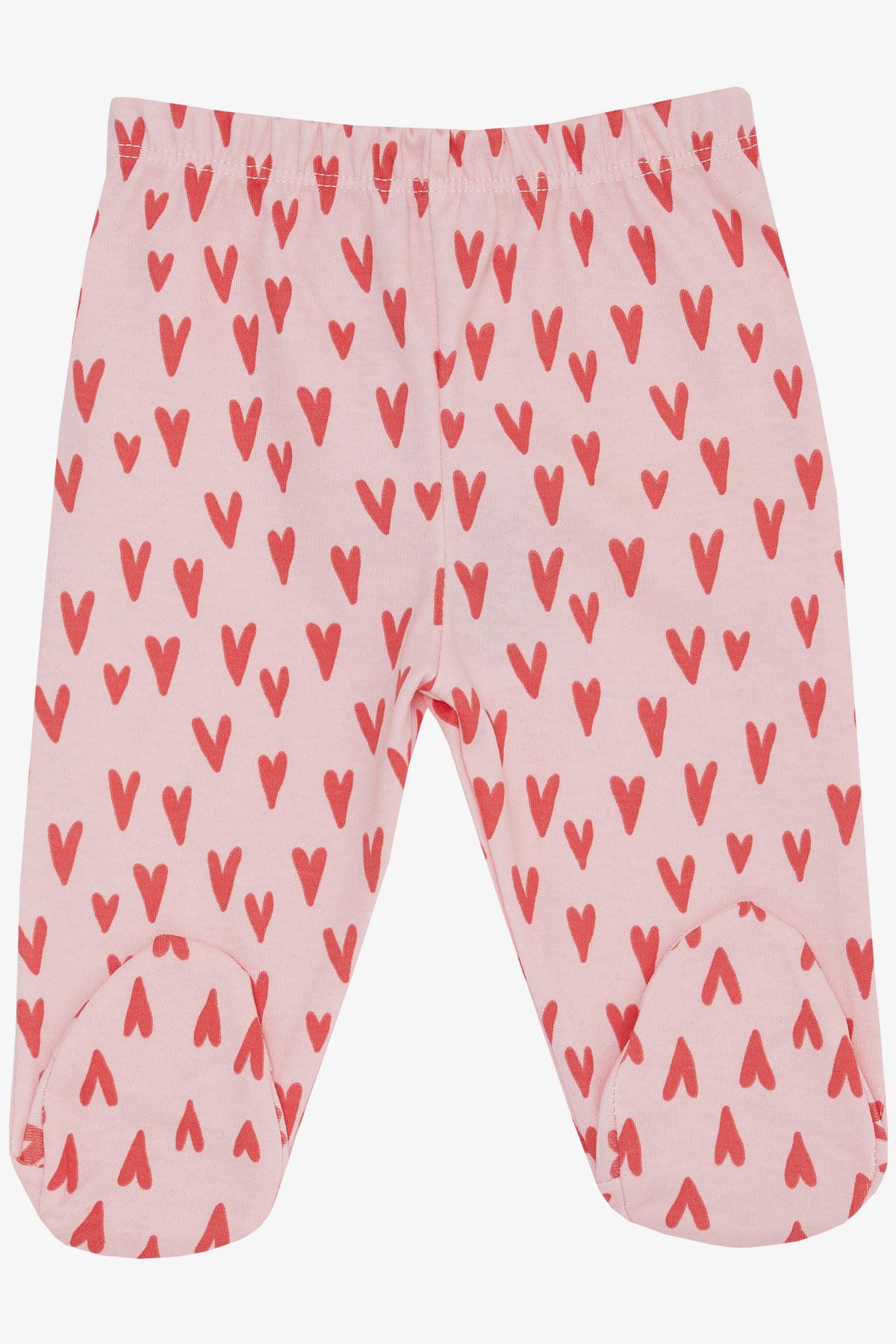 Breeze Kız Bebek Patikli Alt Kalp Desenli Somon (6 Ay)