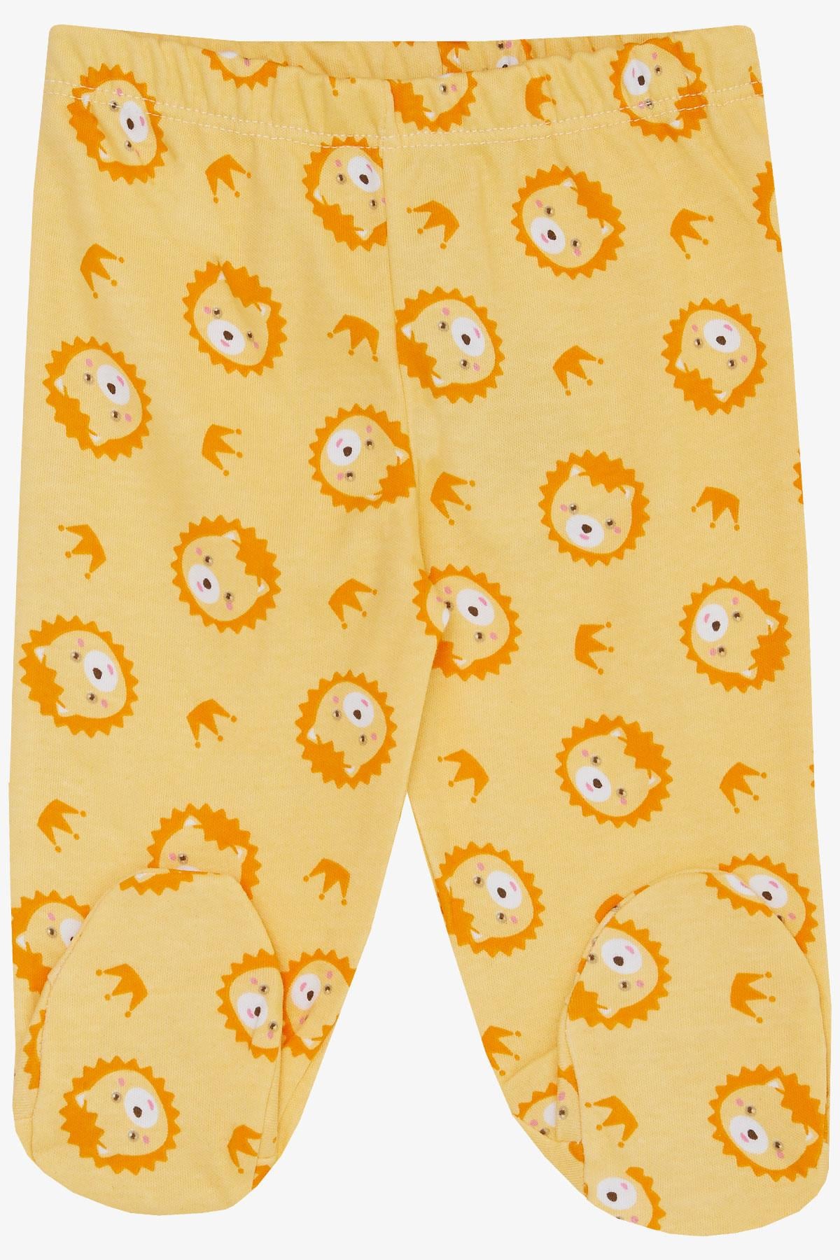 Breeze Kız Bebek Patikli Alt Sevimli Aslancık Desenli Sarı (6 Ay)