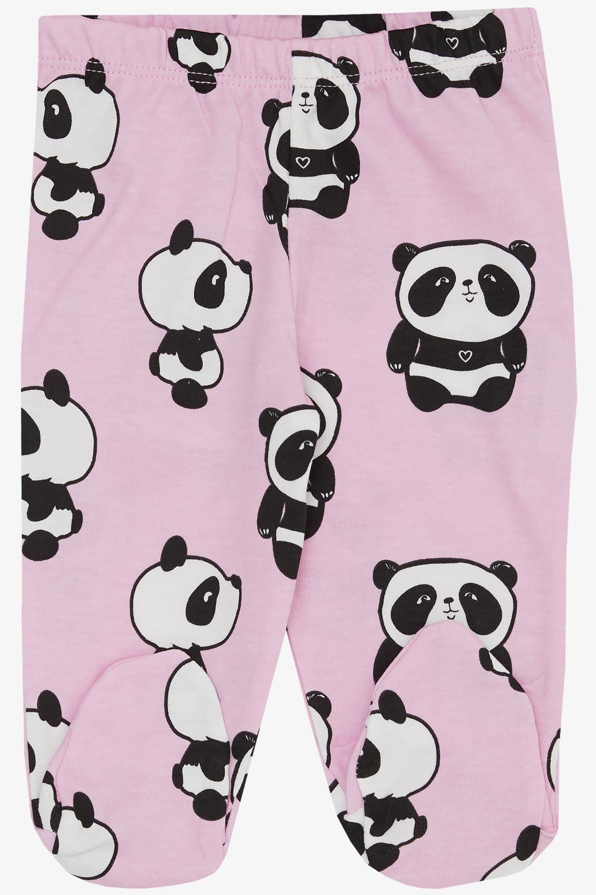 Breeze Kız Bebek Patikli Alt Sevimli Pandacık Desenli Pembe (6 Ay)