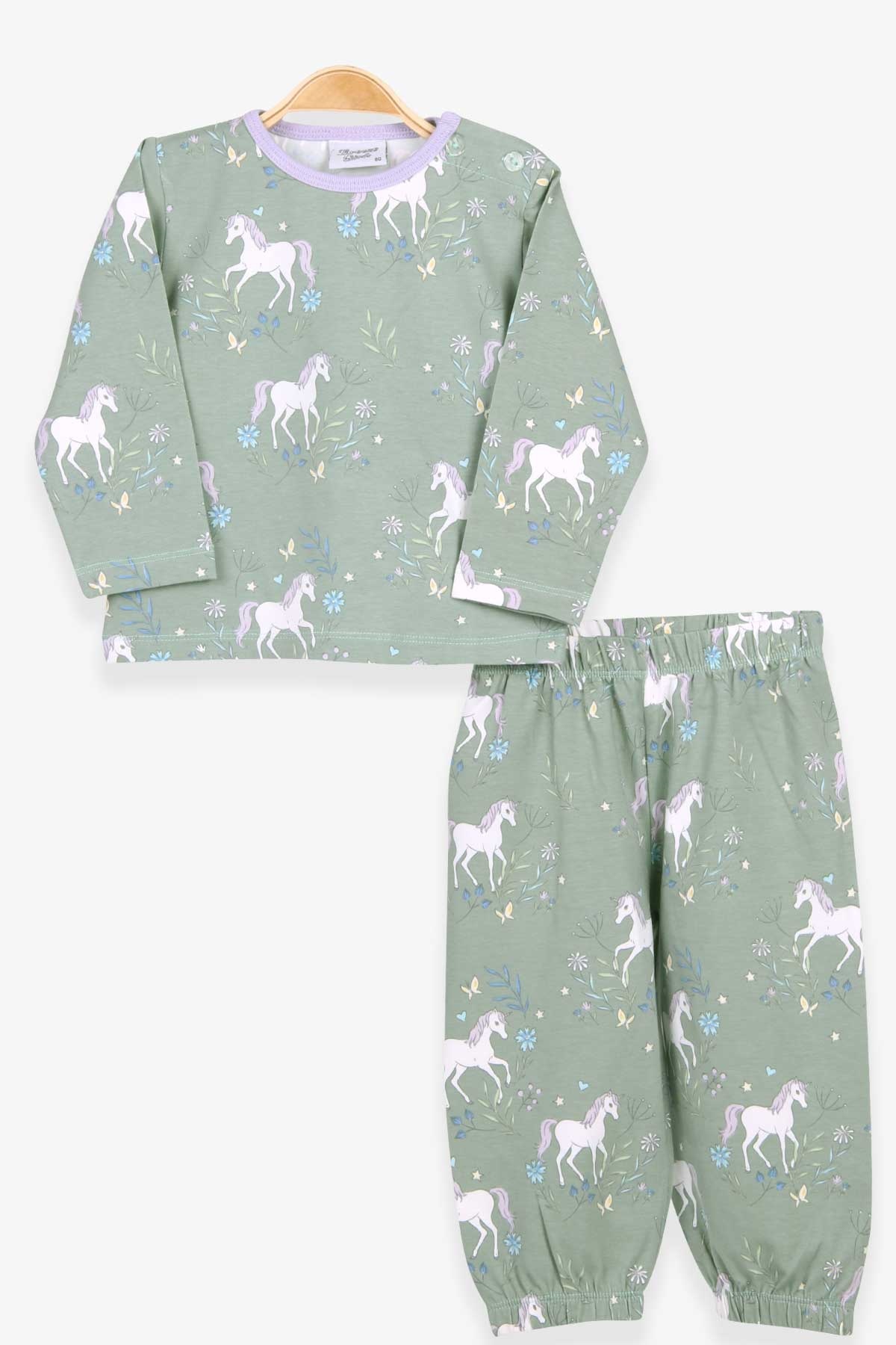 Breeze Kız Bebek Pijama Takımı Çiçek Desenli (9 Ay-3 Yaş)