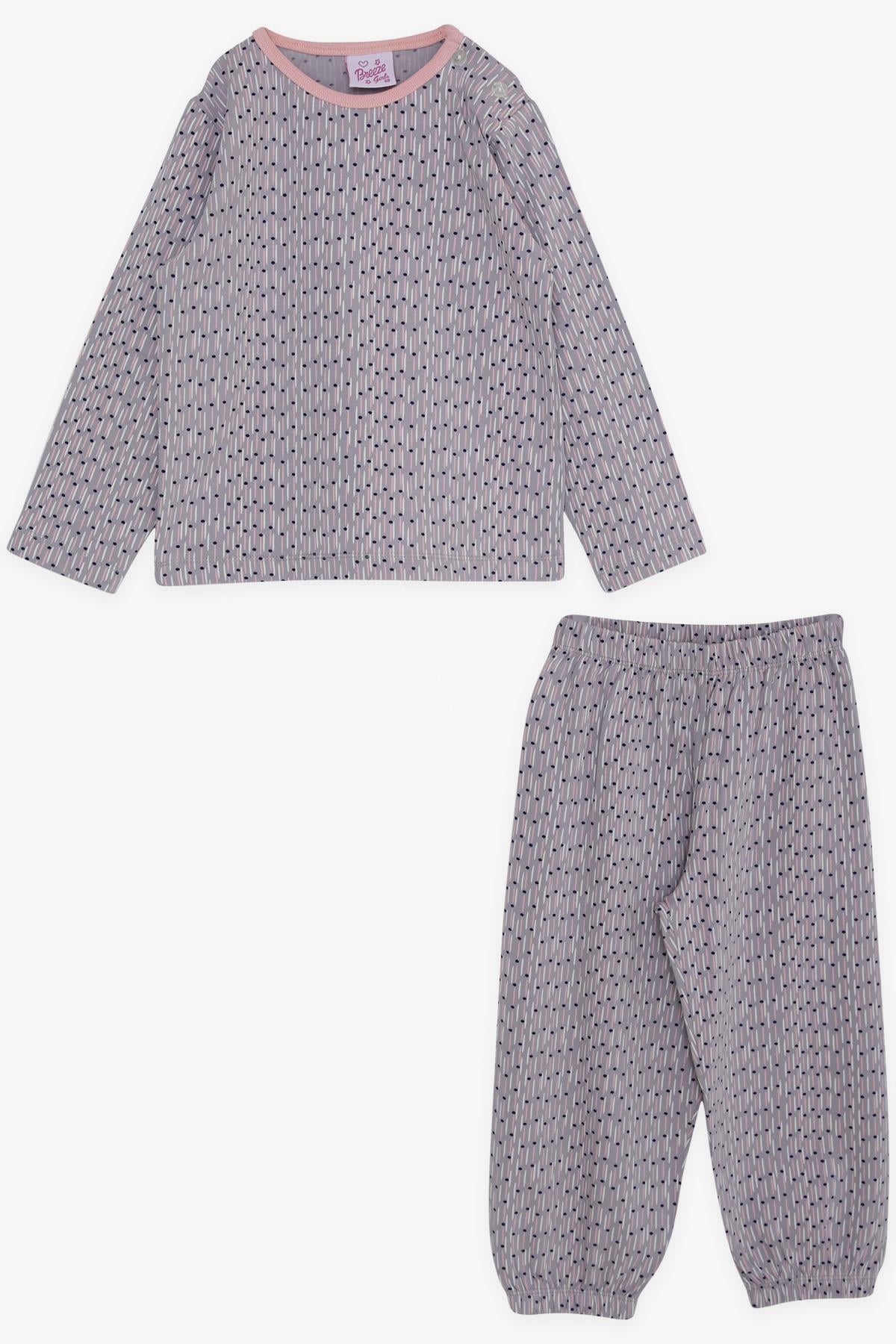 Breeze Kız Bebek Pijama Takımı Desenli Açık Lila (9 Ay-3 Yaş)