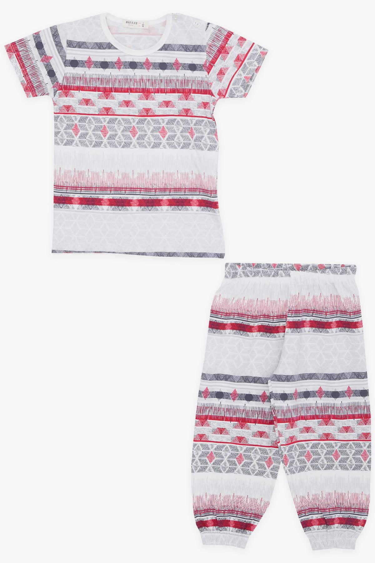 Breeze Kız Bebek Pijama Takımı Geometrik Desenli Karışık Renk (9 Ay-3 Yaş)