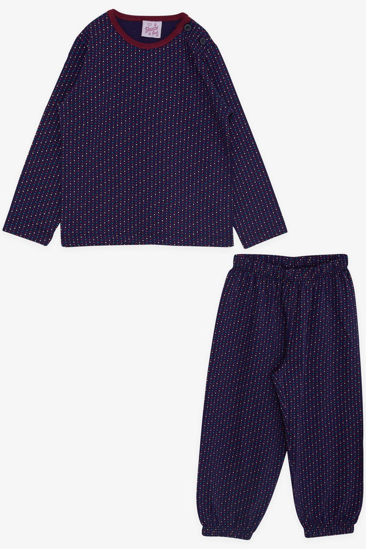 Breeze Kız Bebek Pijama Takımı Renkli Puantiye Desenli Karışık Renk (9 Ay-3 Yaş)