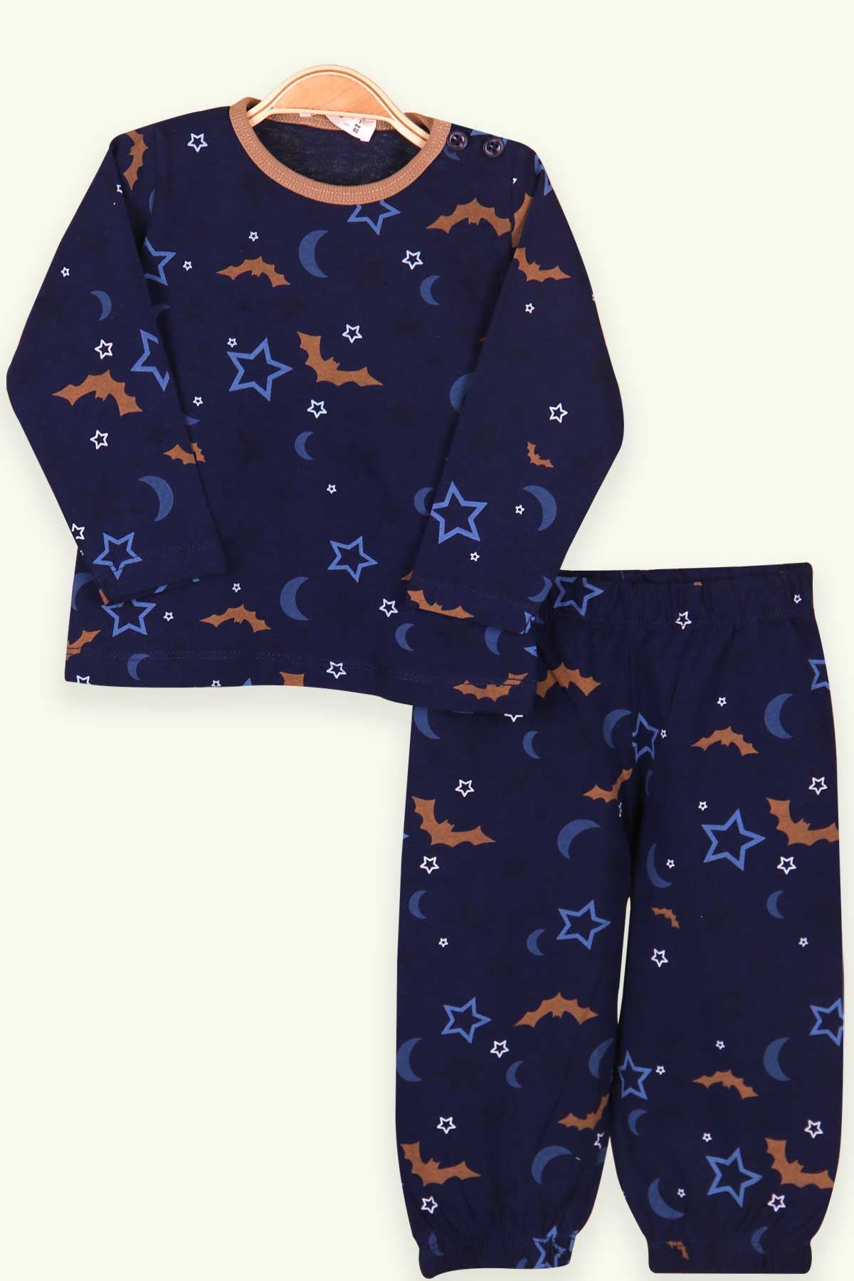 Breeze Kız Bebek Pijama Takımı Yıldızlı Lacivert (9 Ay-3 Yaş)