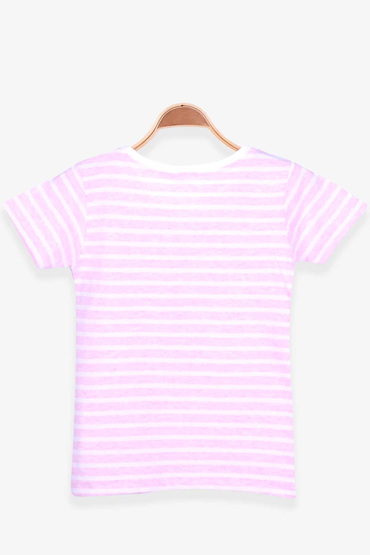 Kız Bebek Tişört Çizgili Pembe Melanj 9 Ay-1 Yaş - Yazlık Tişörtler | Breeze